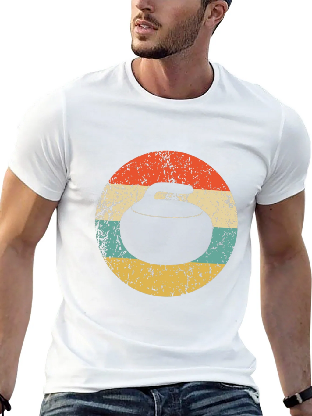 Retro Curling Stone T-Shirt product image 10