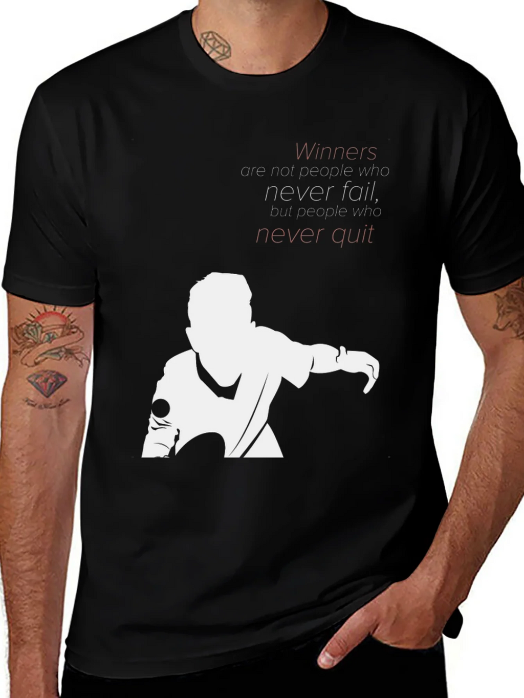 Motivational Graphic T-Shirt - Never Quit product image 1