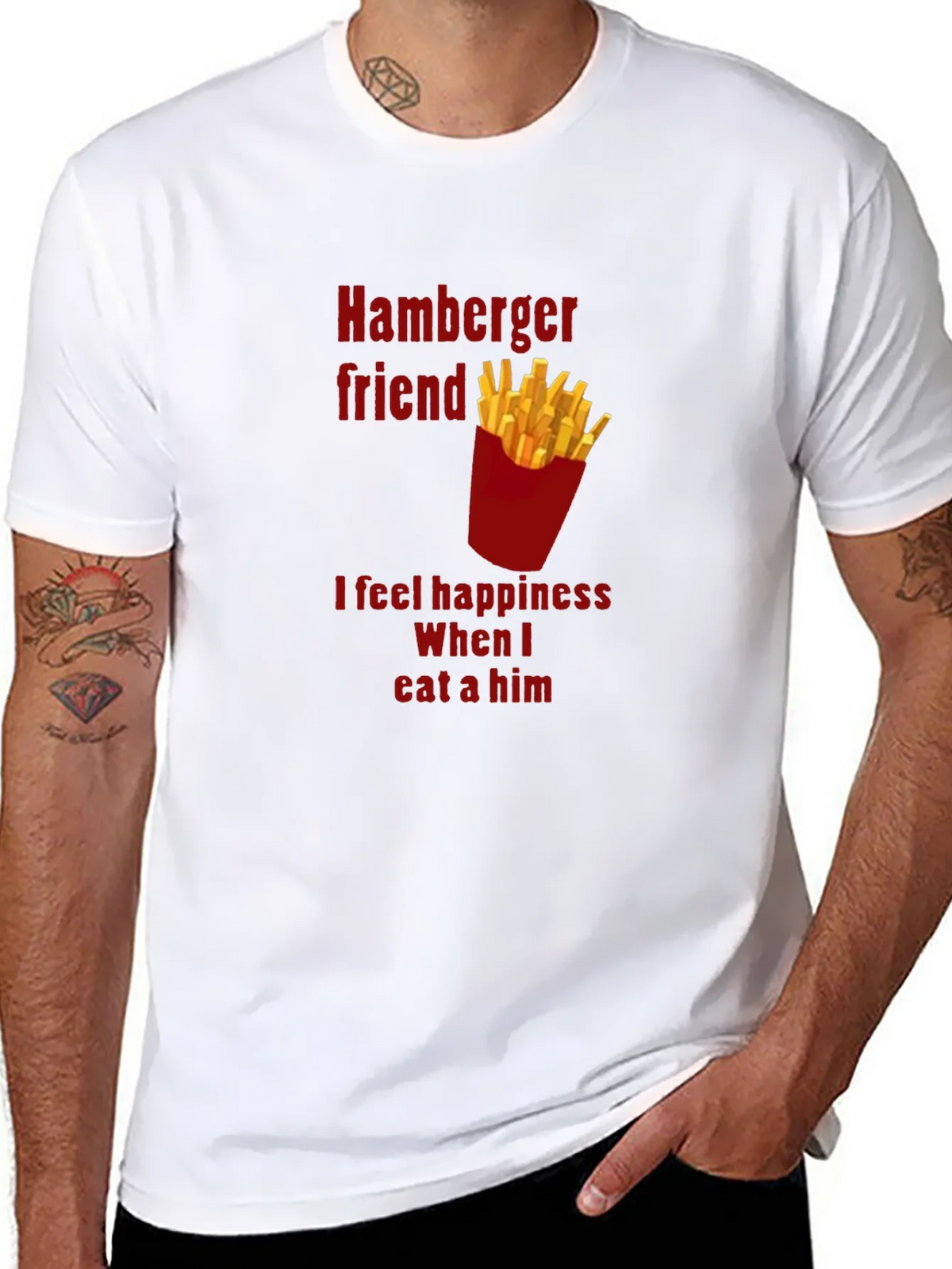 Hamburger Friend Tee - Funny Foodie T-Shirt product image 7