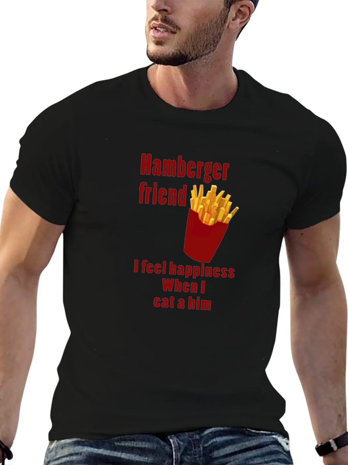 Hamburger Friend Tee - Funny Foodie T-Shirt product image 6