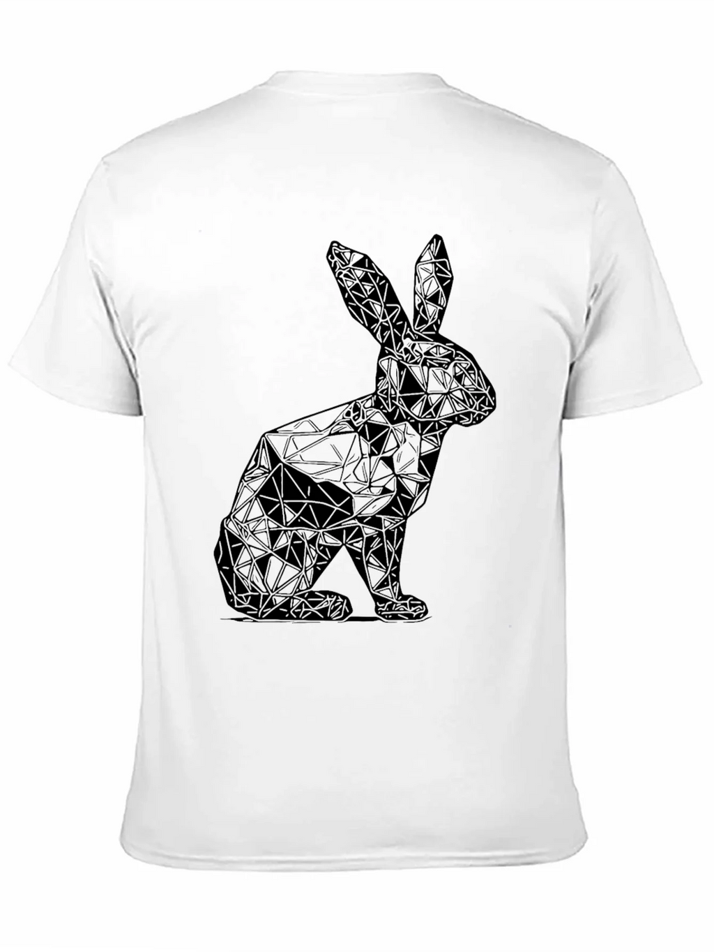Geometric Rabbit Graphic Tee - Sleek Black Shirt product image 10