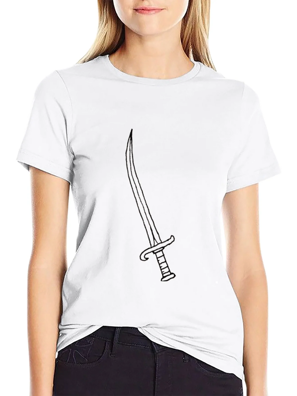 Black T-Shirt with Sword Design product image 2