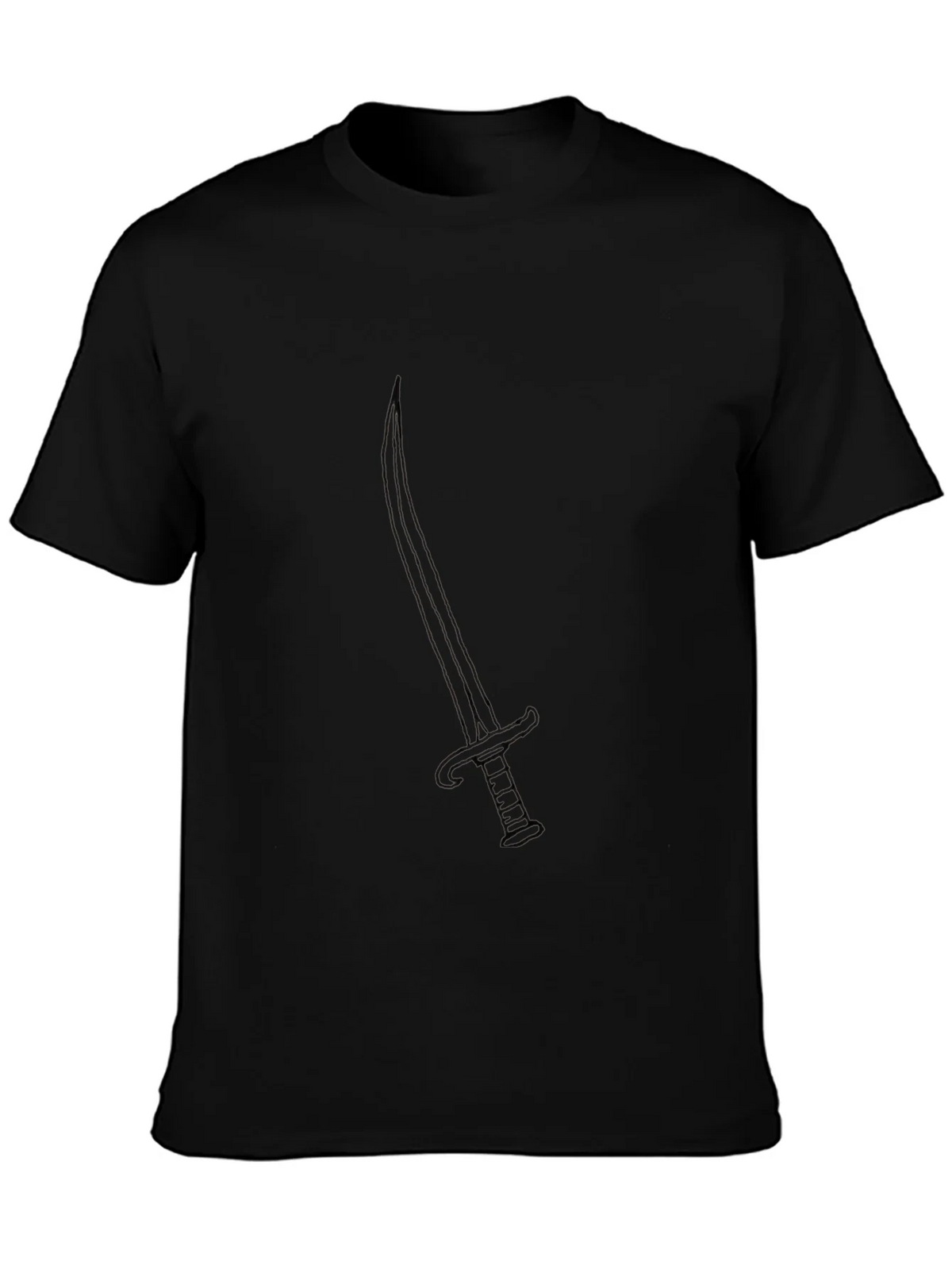 Black T-Shirt with Sword Design product image 1