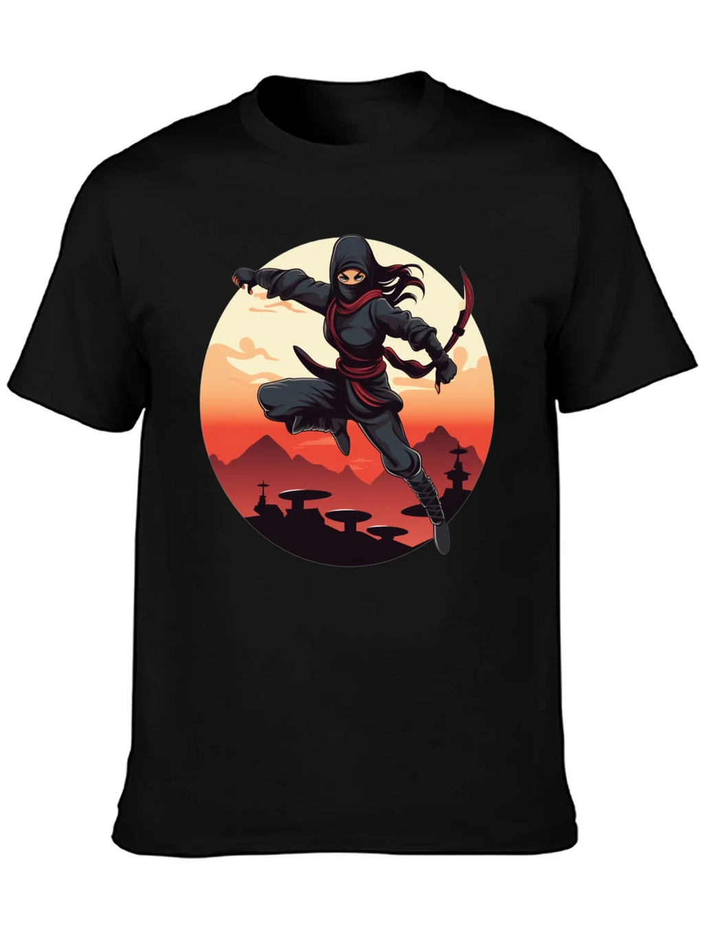 Ninja Graphic Tee - Unisex Black T-Shirt product image 3