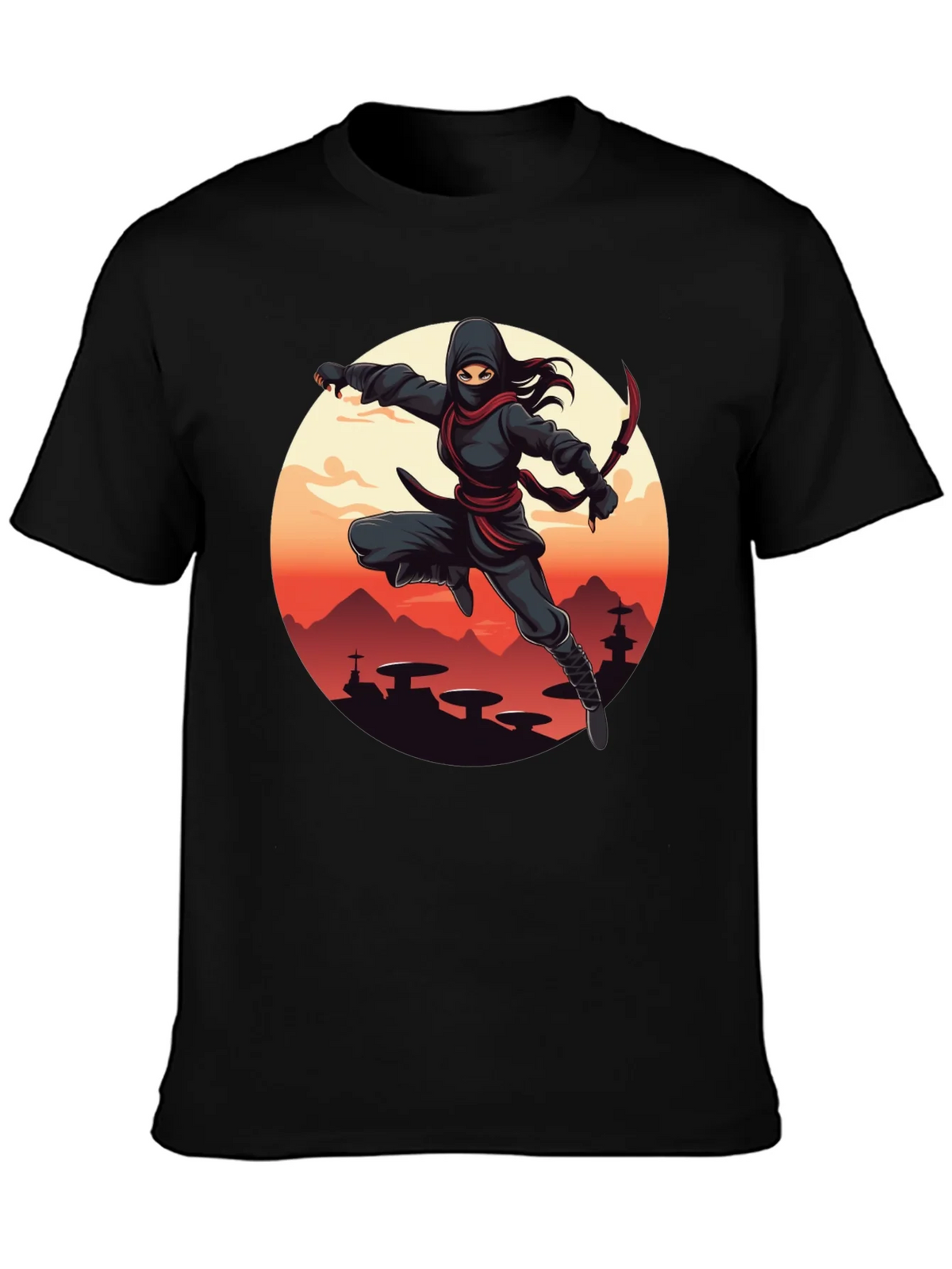 Ninja Graphic Tee - Unisex Black T-Shirt product image 3