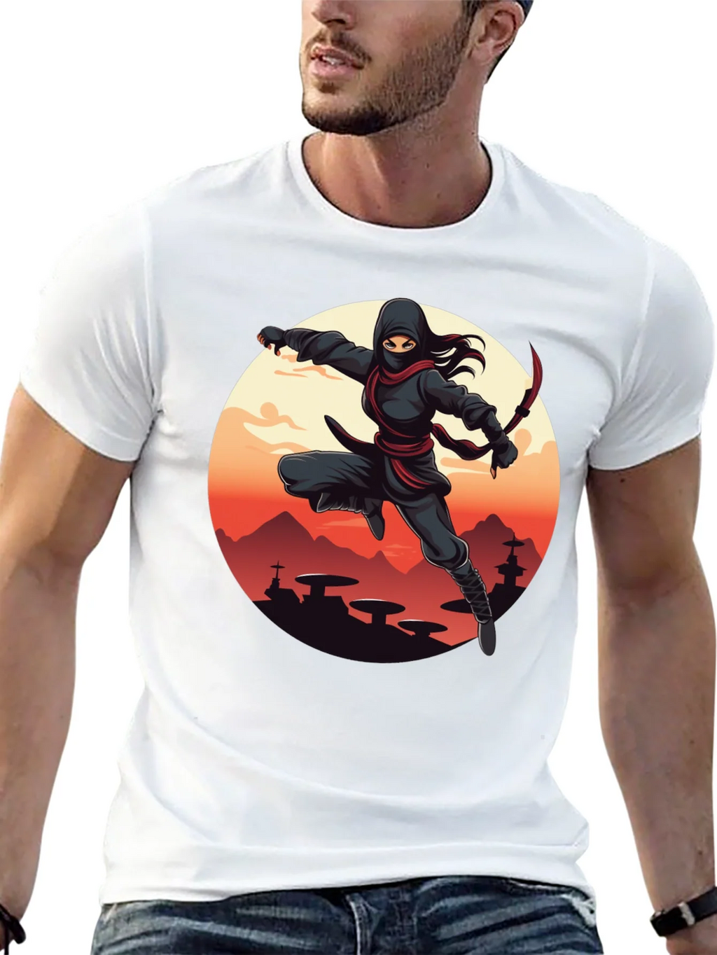 Ninja Graphic Tee - Unisex Black T-Shirt product image 8