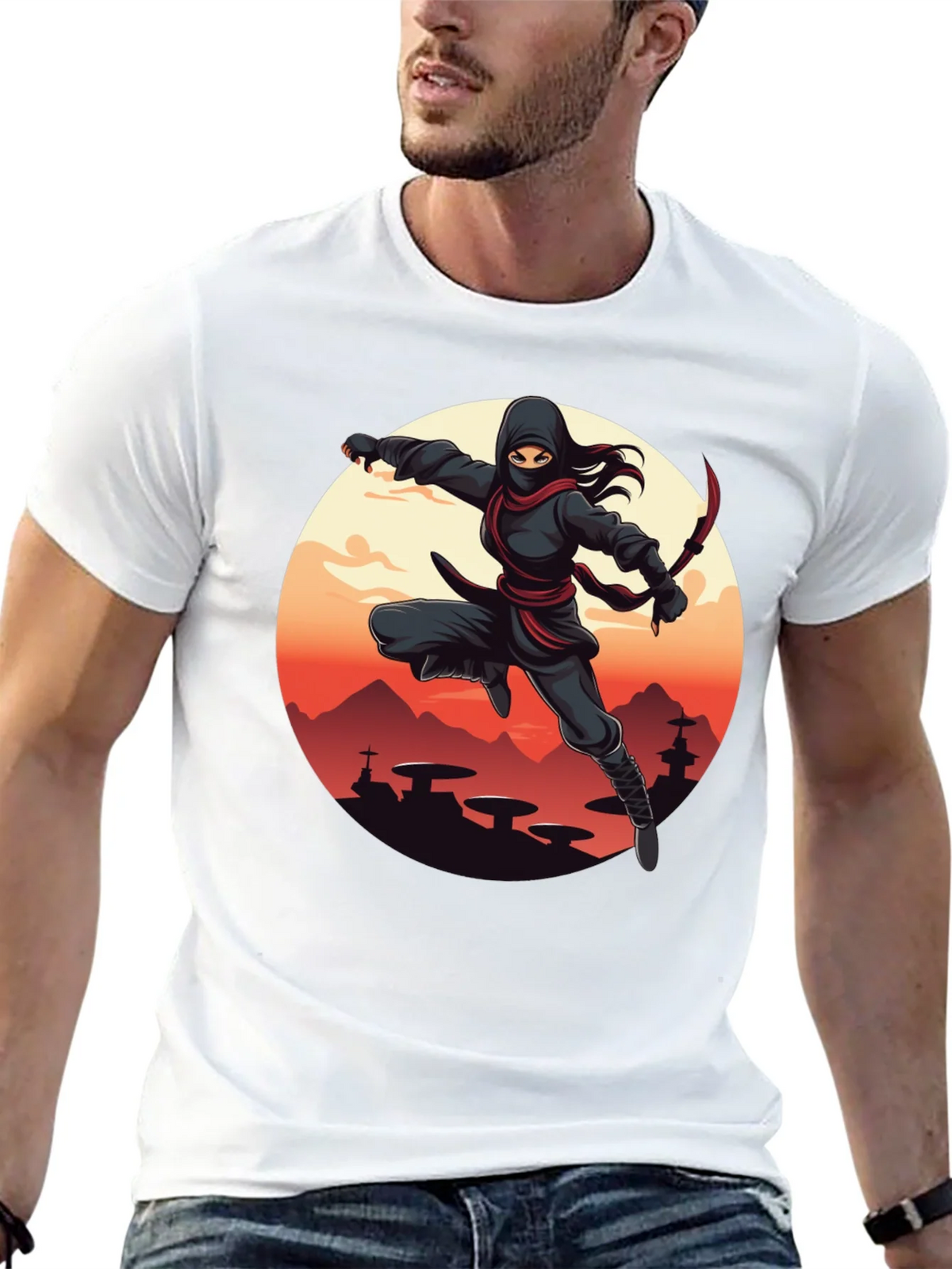 Ninja Graphic Tee - Unisex Black T-Shirt product image 8