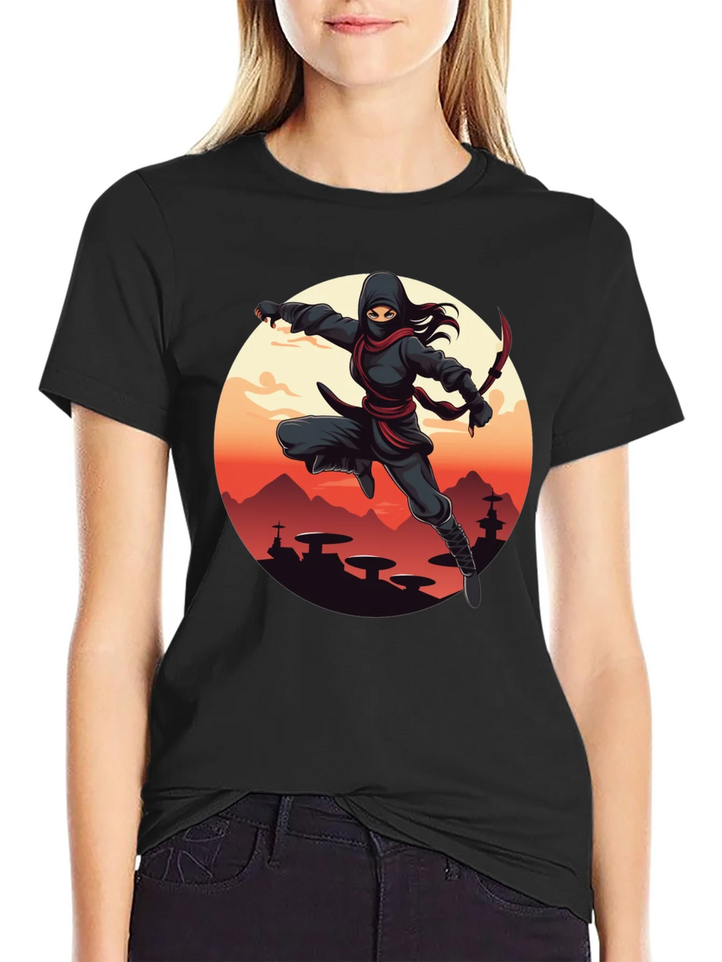 Ninja Graphic Tee - Unisex Black T-Shirt product image 2