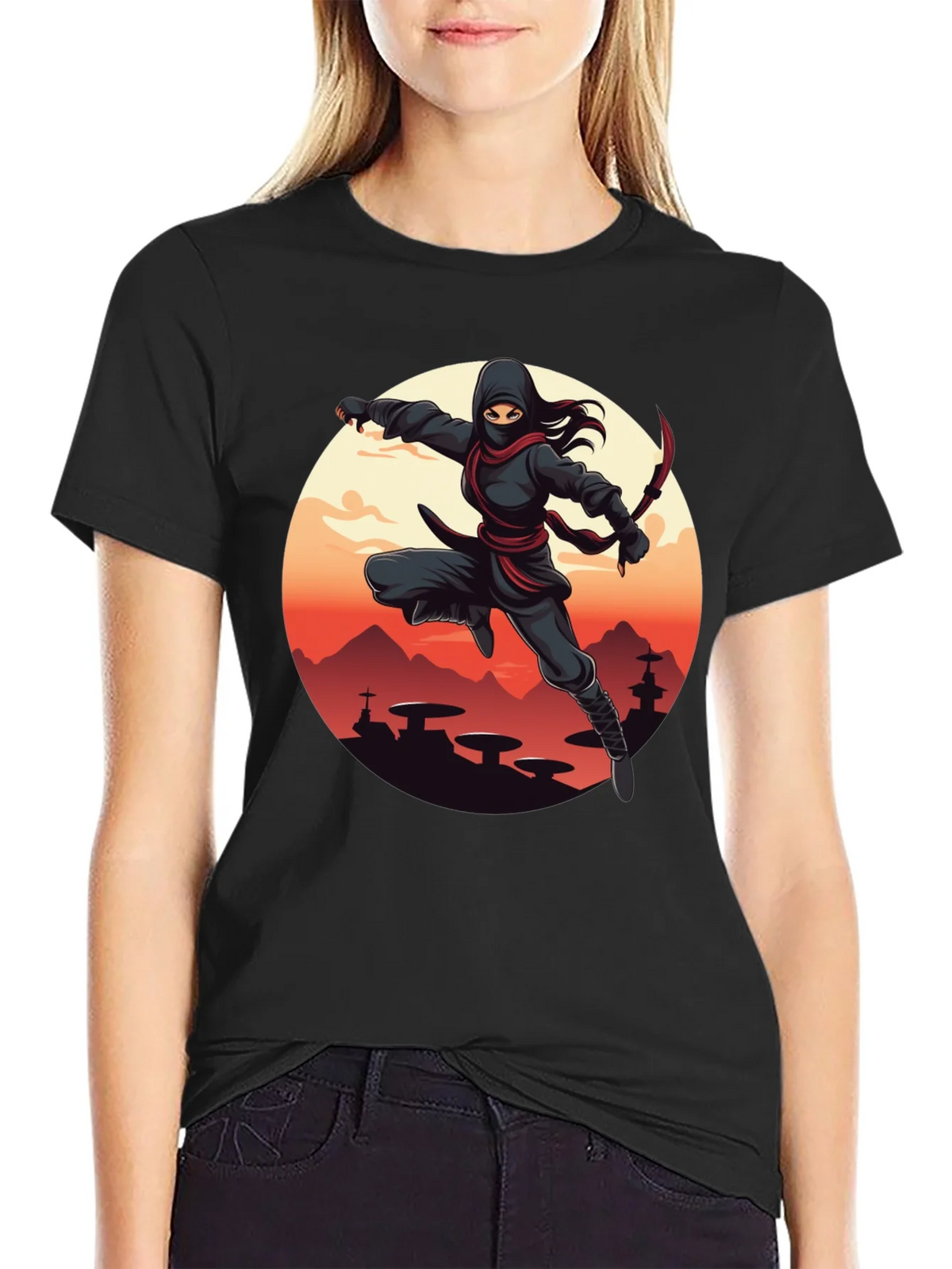 Ninja Graphic Tee - Unisex Black T-Shirt product image 2
