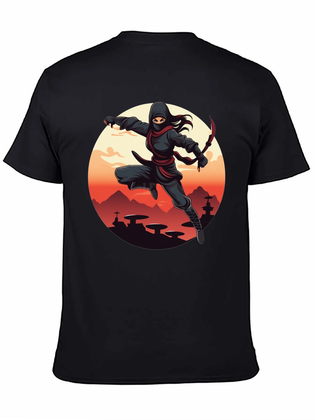 Ninja Graphic Tee - Unisex Black T-Shirt product image 4