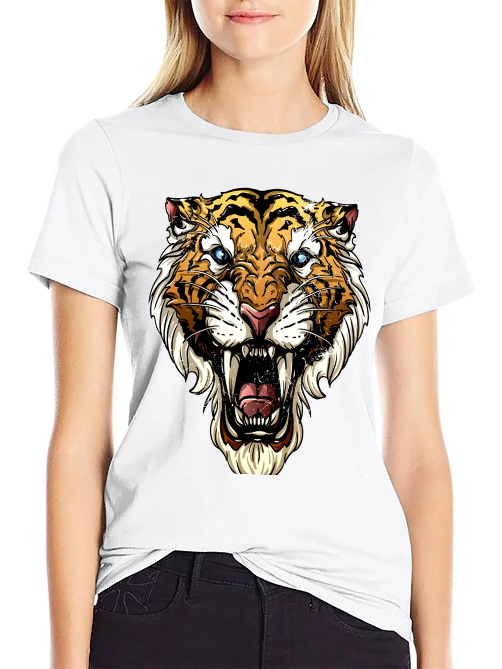 Roaring Tiger Graphic Tee - Bold Black T-Shirt product image 5