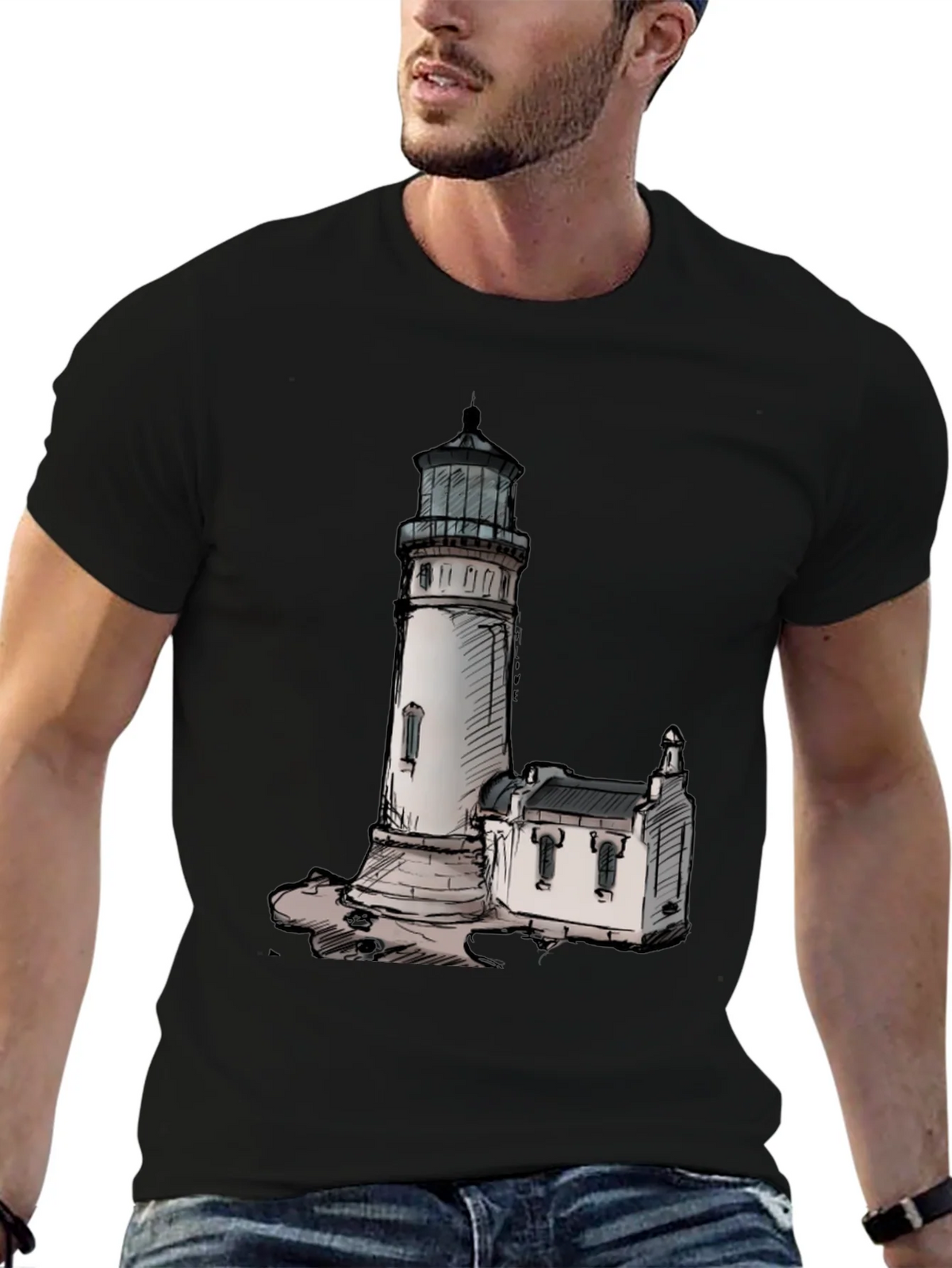 Lighthouse Graphic Tee - Coastal Style product image 6