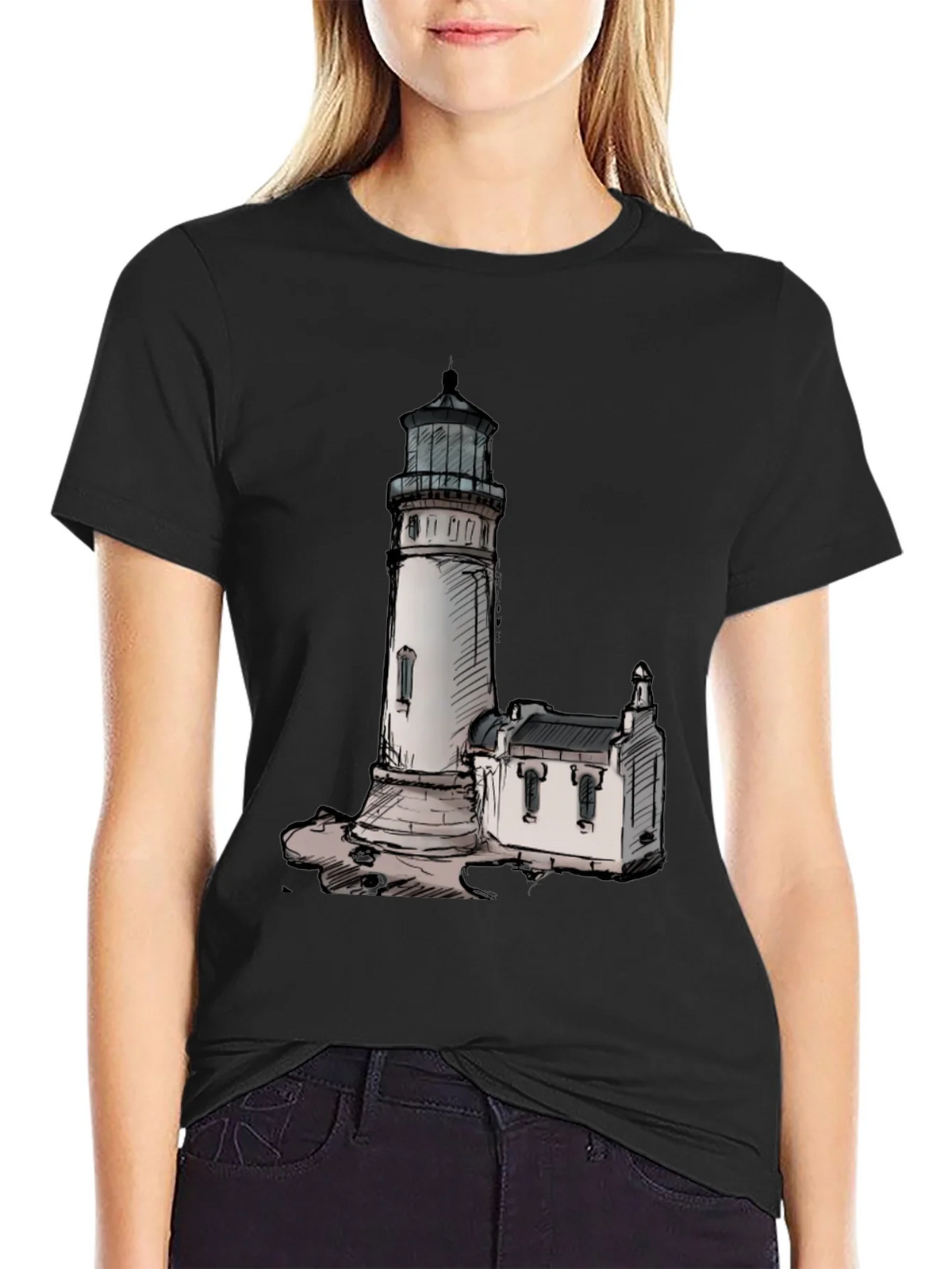 Lighthouse Graphic Tee - Coastal Style product image 2