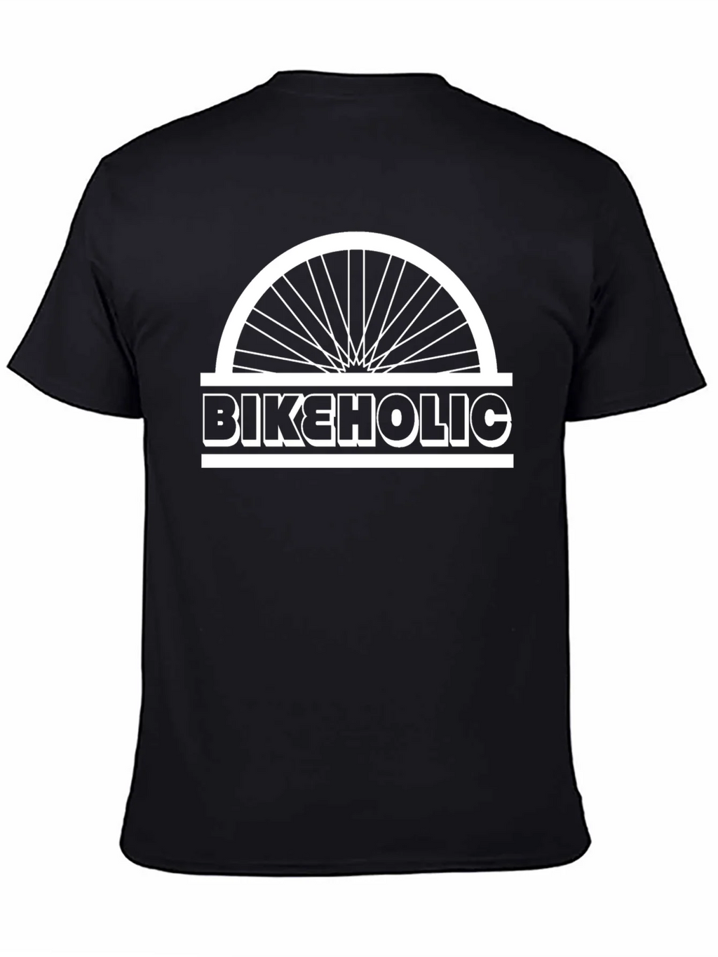 Bikeholic Graphic Tee - Black Cotton Bicycle Enthusiast product image 4