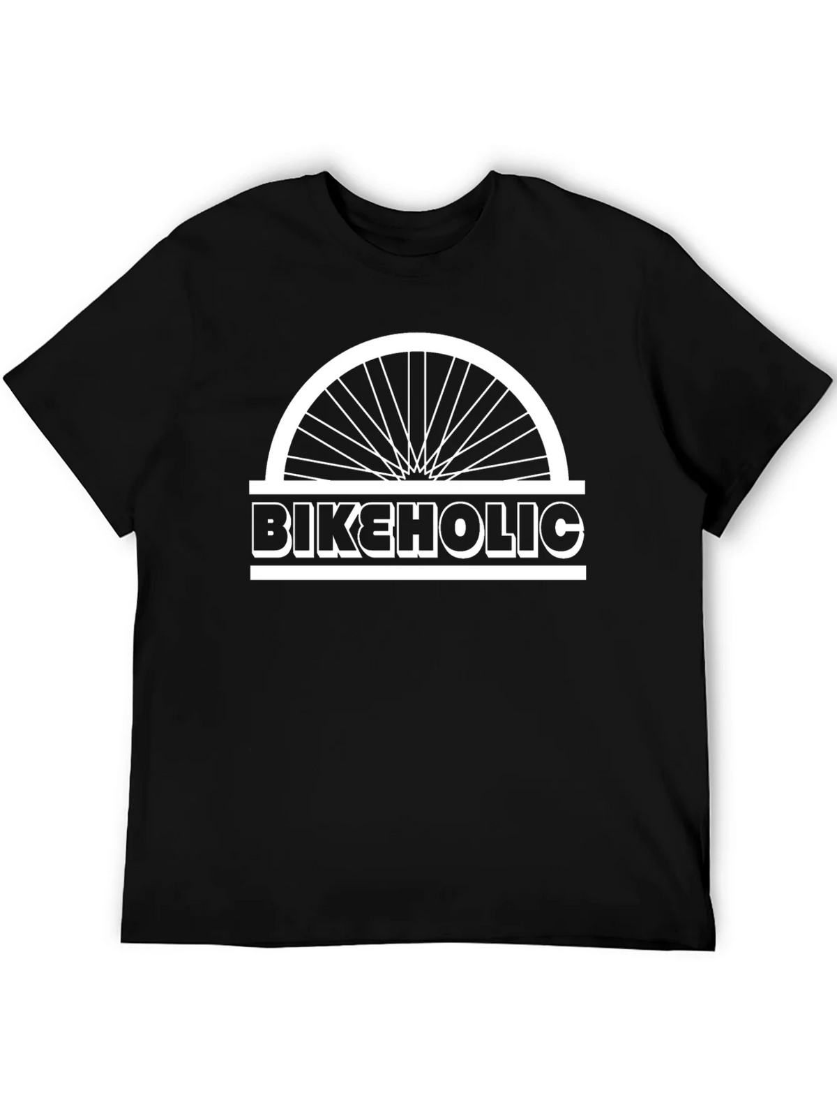 Bikeholic Graphic Tee - Black Cotton Bicycle Enthusiast product image 5