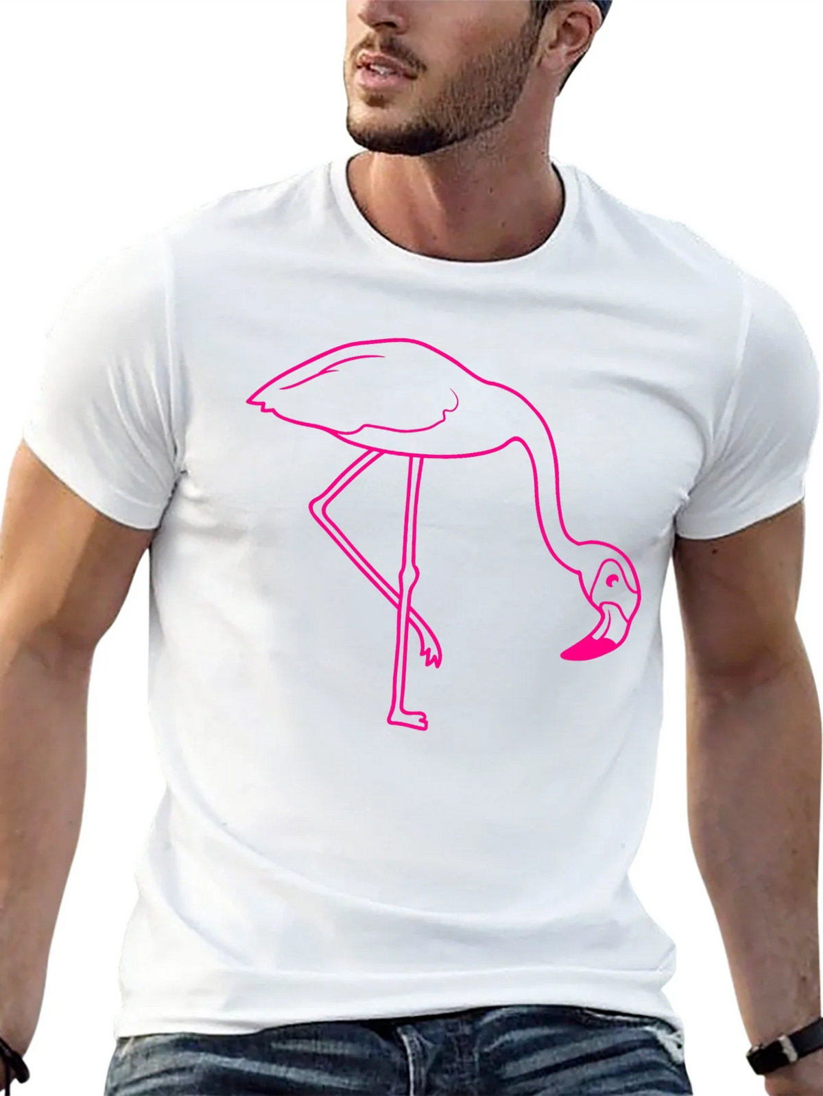 Flamingo Graphic Tee - Casual Black T-Shirt product image 9