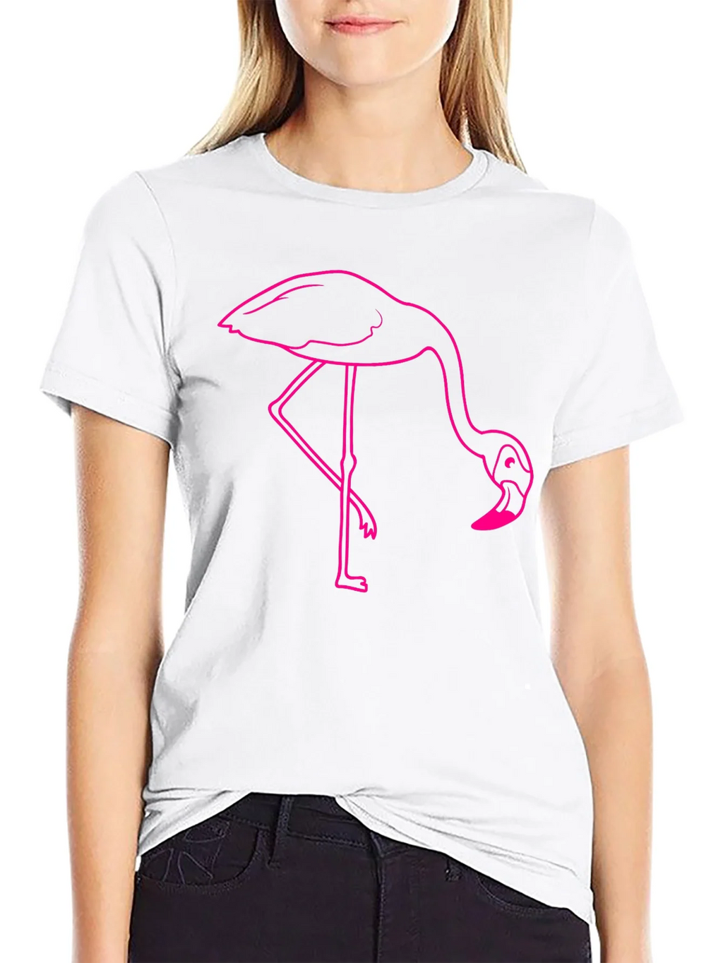 Flamingo Graphic Tee - Casual Black T-Shirt product image 6