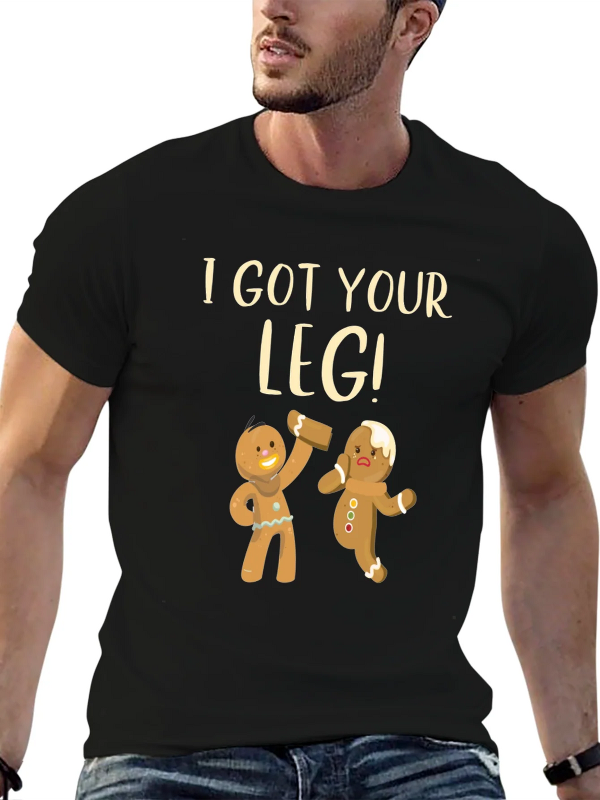 I Got Your Leg! Funny Gingerbread T-Shirt product image 4
