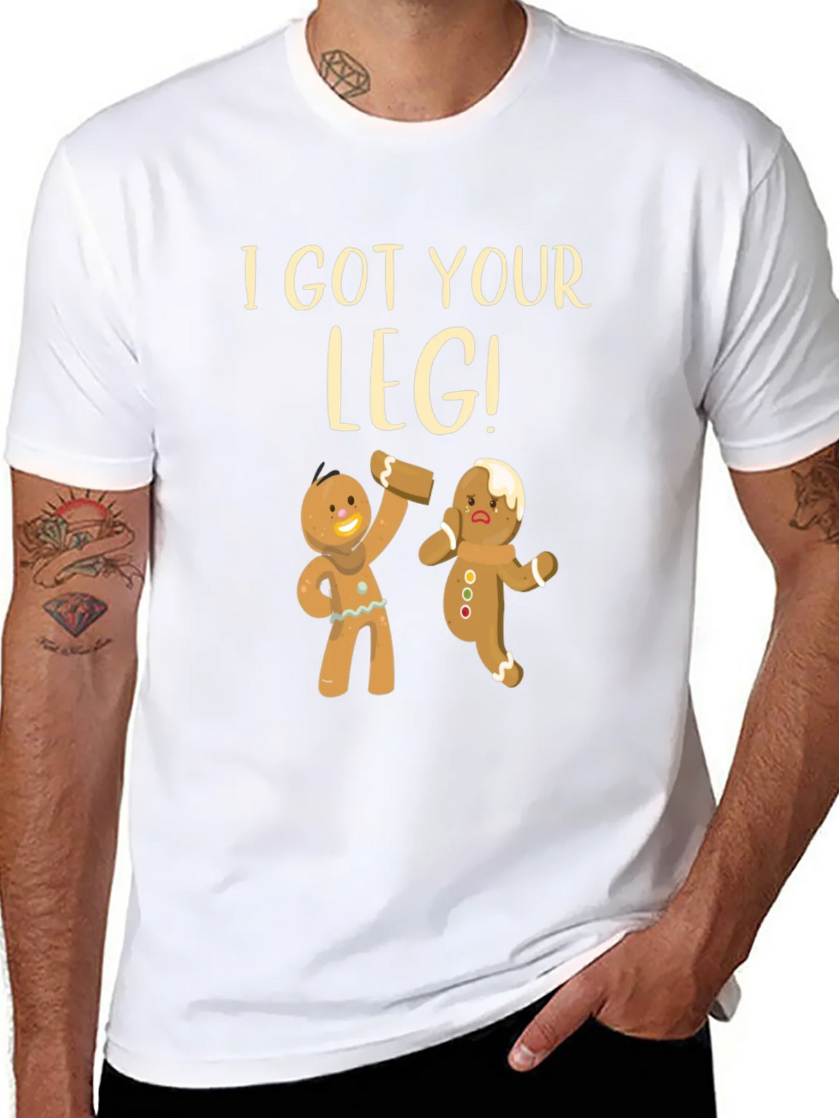 I Got Your Leg! Funny Gingerbread T-Shirt product image 5