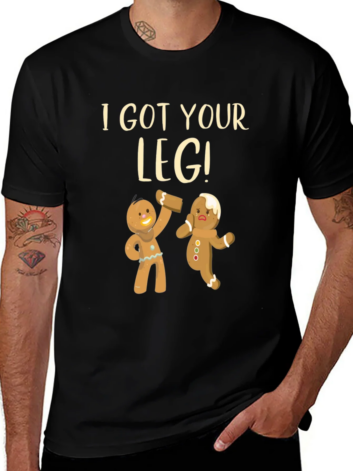 I Got Your Leg! Funny Gingerbread T-Shirt product image 1