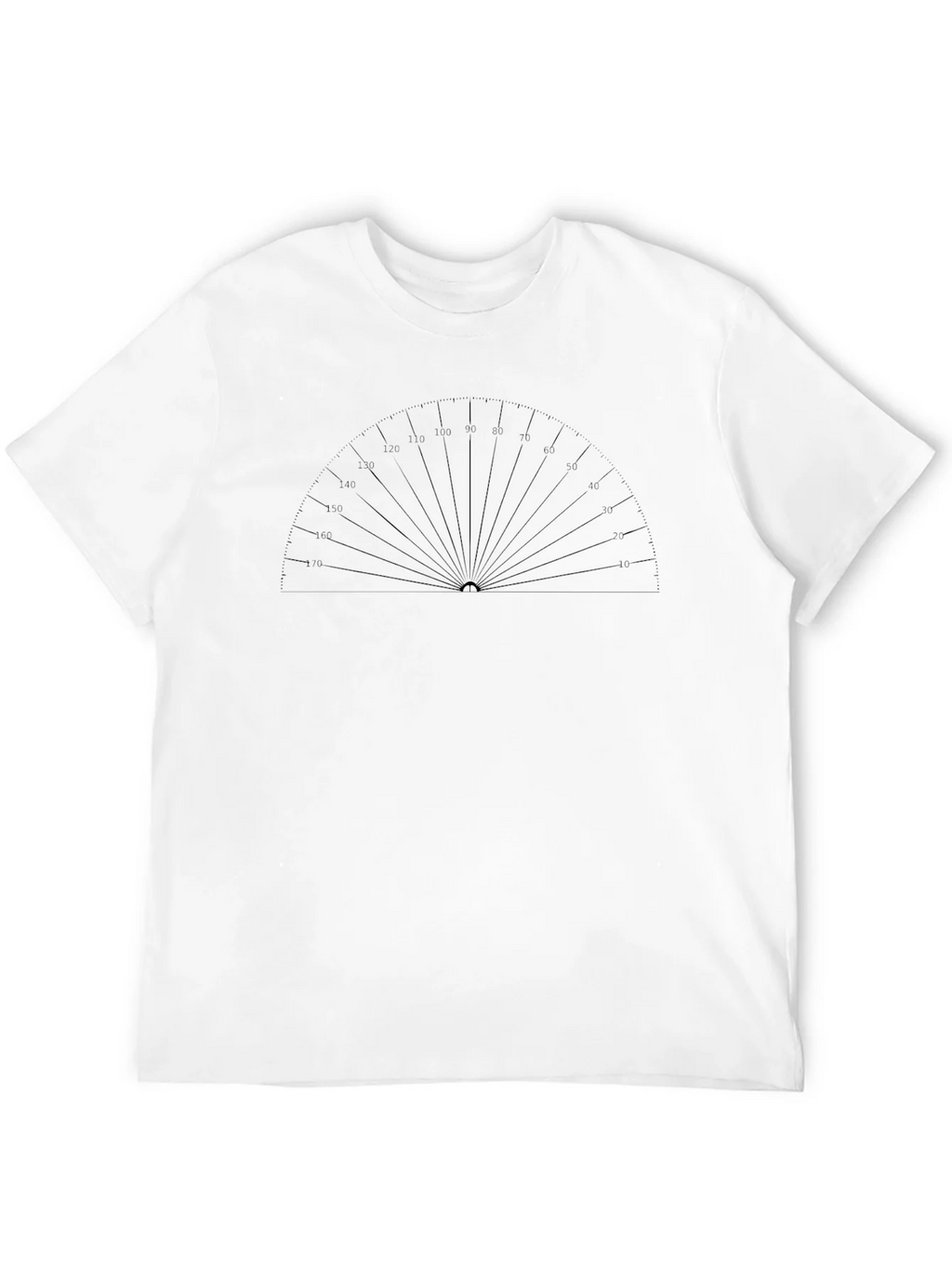 Geometric Protractor Design Black T-Shirt product image 9