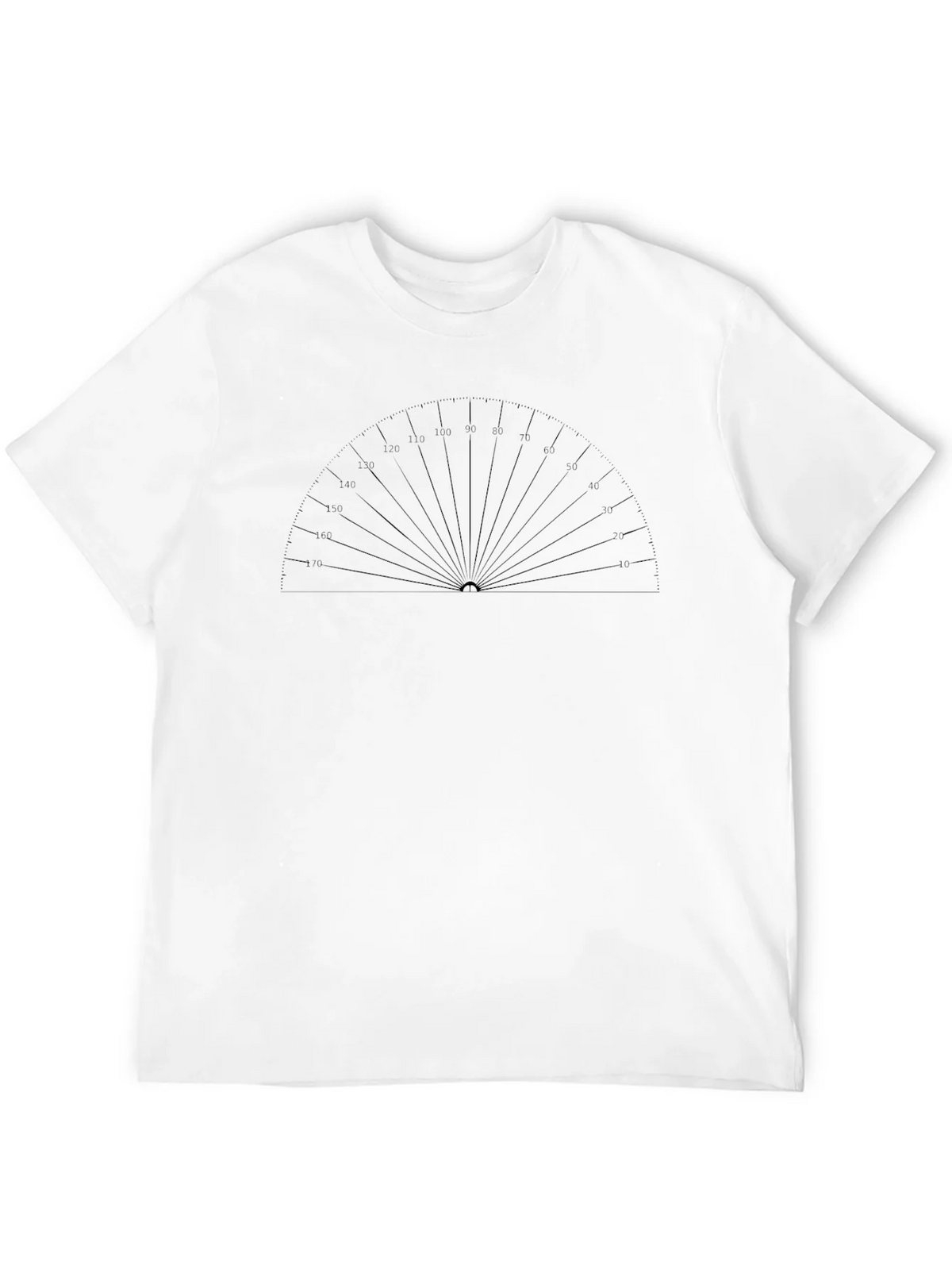 Geometric Protractor Design Black T-Shirt product image 9