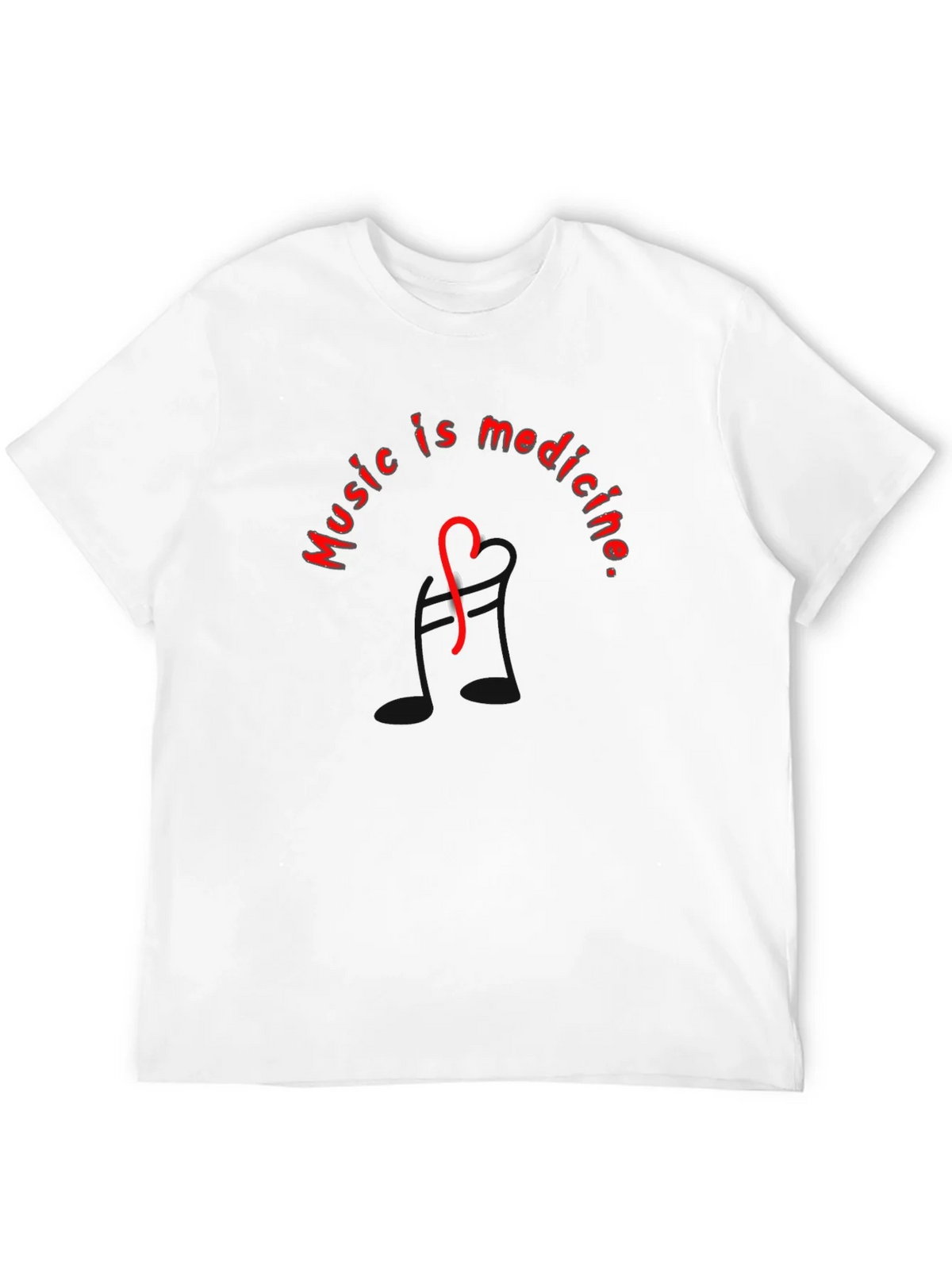 Music is Medicine Graphic T-Shirt - Black product image 4