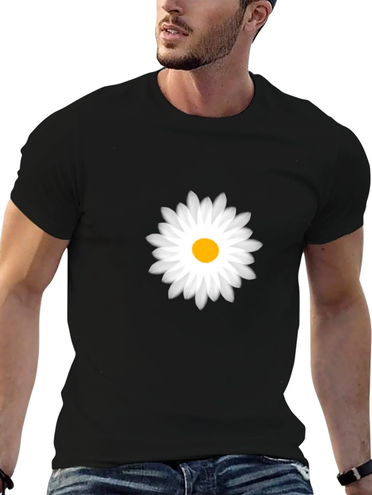 Daisy Graphic Black T-Shirt - Soft Cotton Blend product image 6