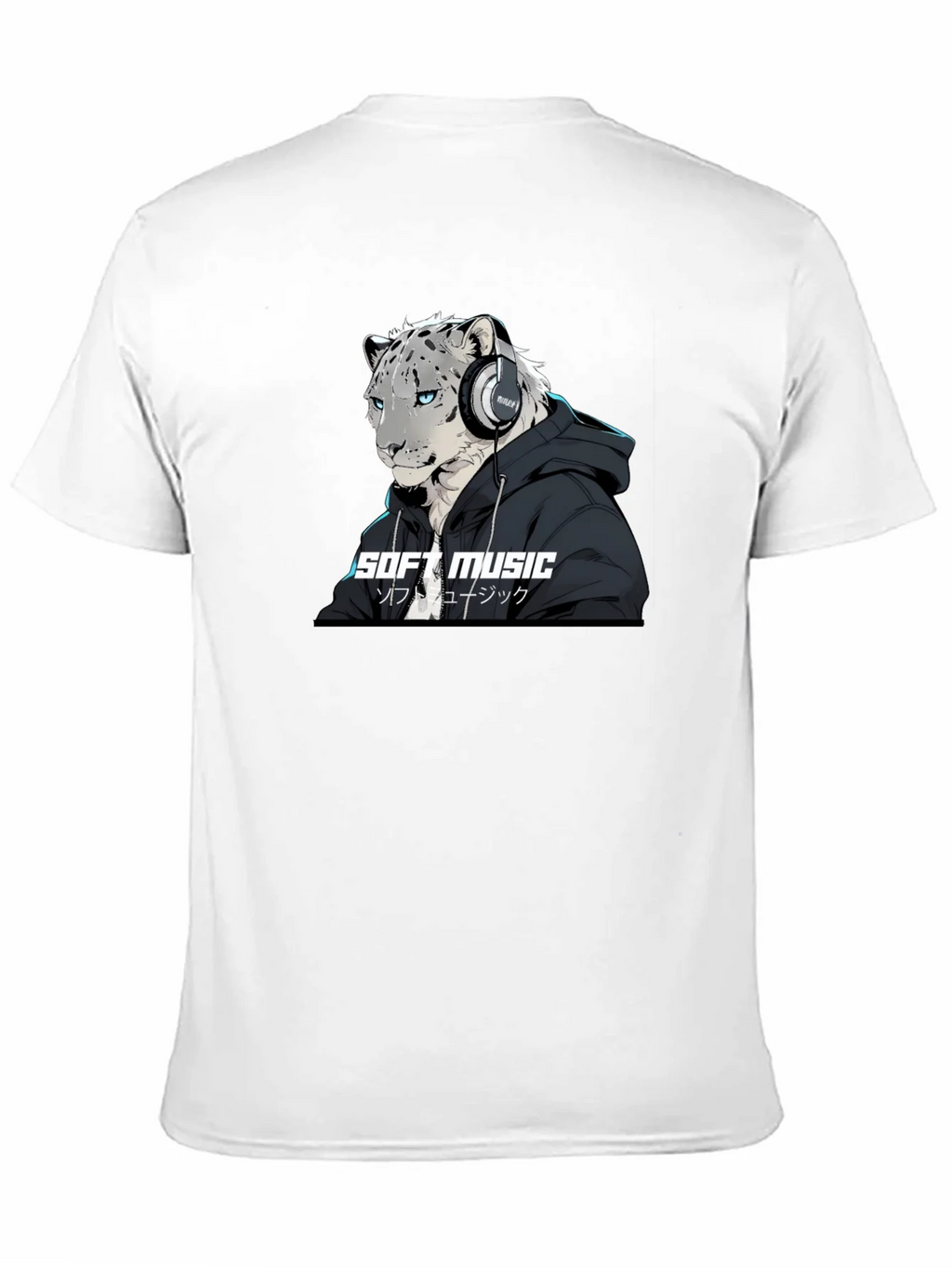 Soft Music Snow Leopard Black T-Shirt product image 10
