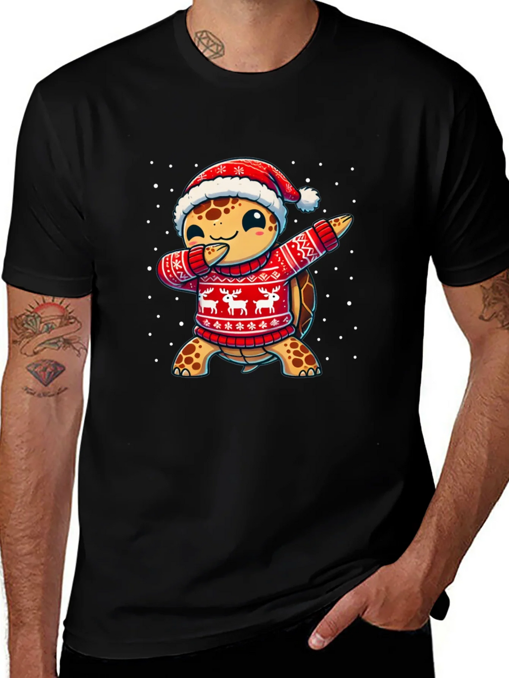 Festive Turtle Dab T-Shirt