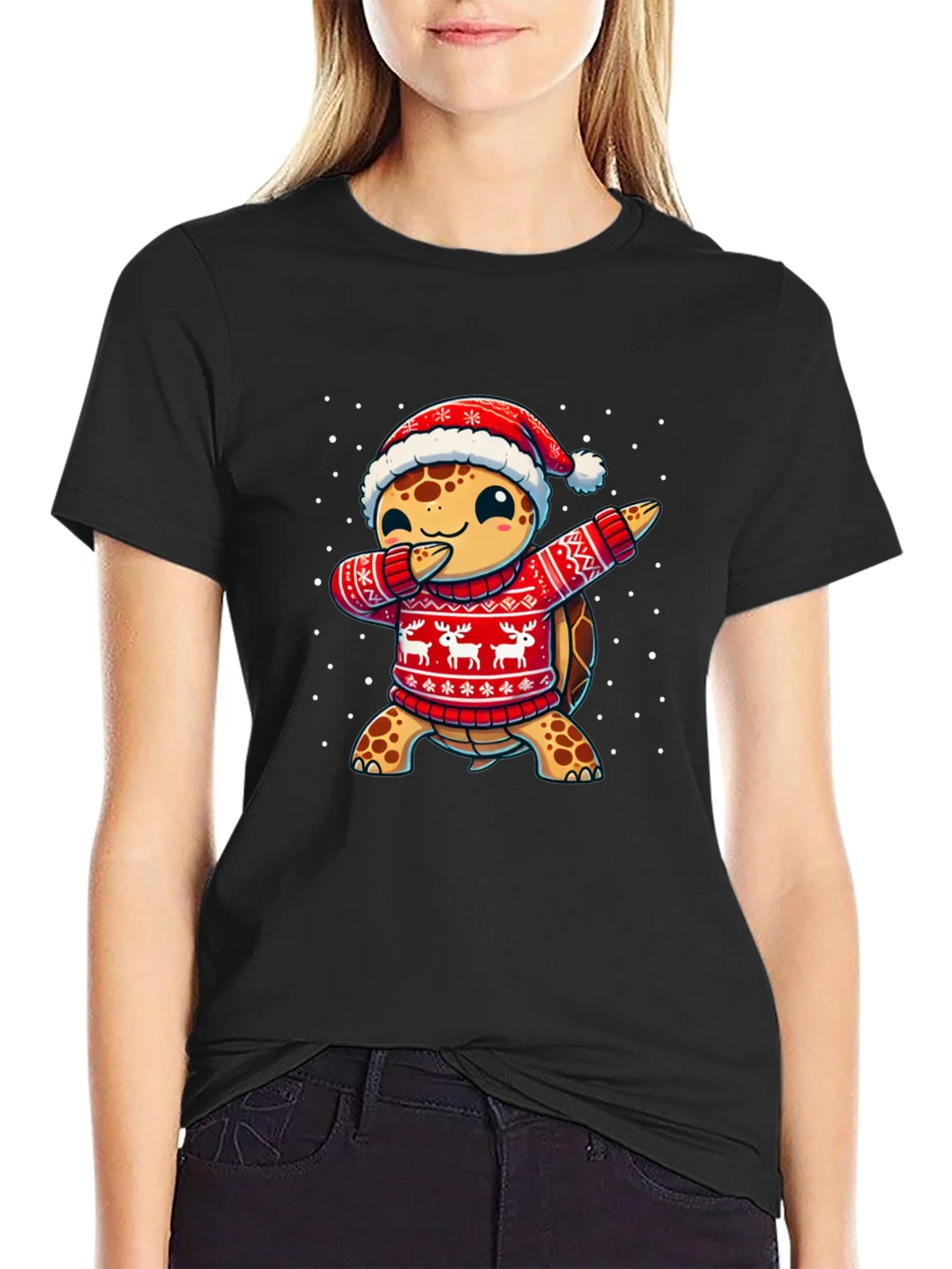Festive Turtle Dab T-Shirt