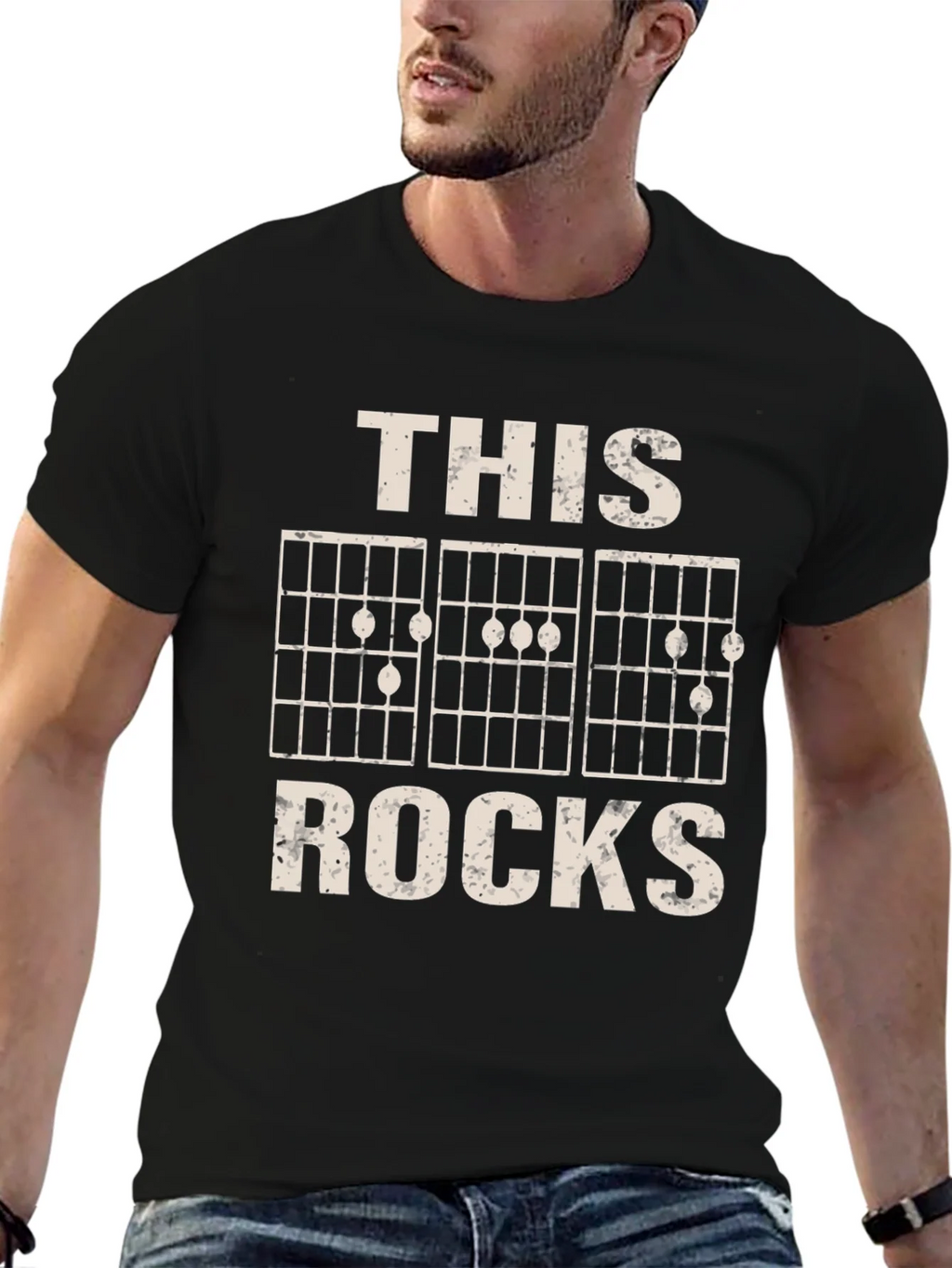 Guitar Chord T-Shirt - This Rocks Graphic Tee product image 6