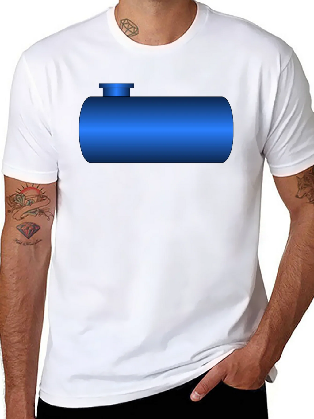 Blue Tank T-Shirt - Novelty Graphic Tee product image 7