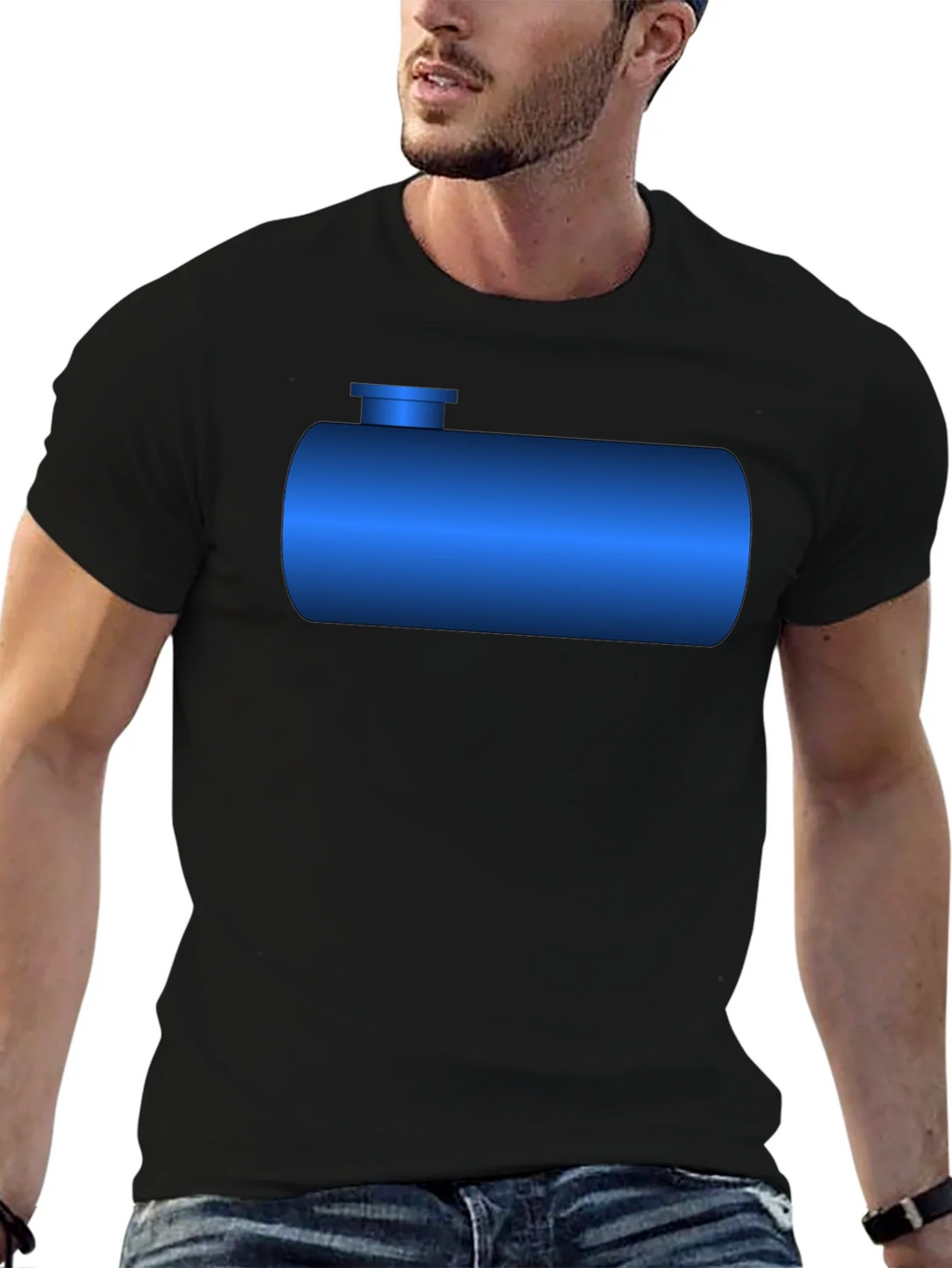 Blue Tank T-Shirt - Novelty Graphic Tee product image 6