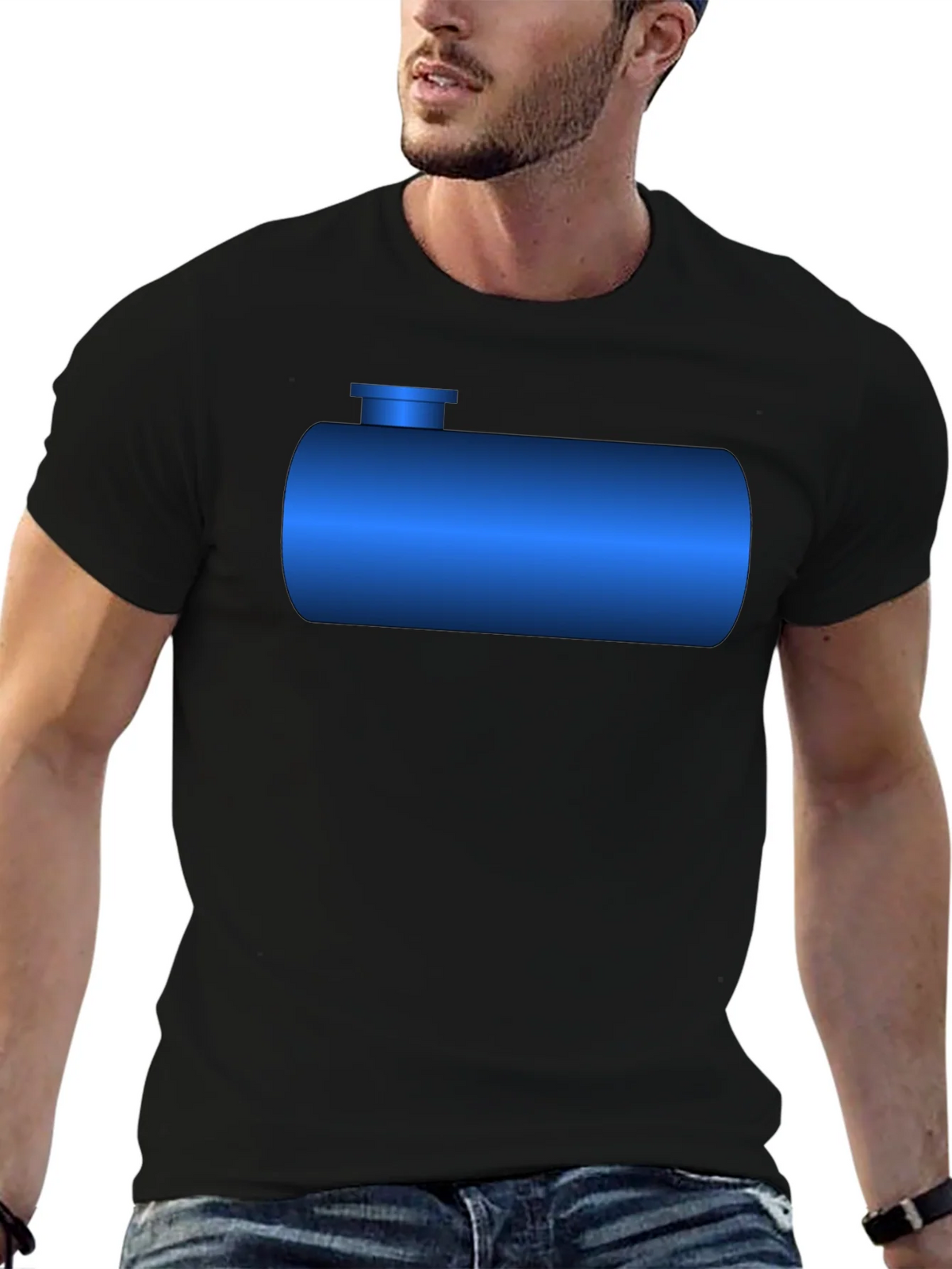 Blue Tank T-Shirt - Novelty Graphic Tee product image 6