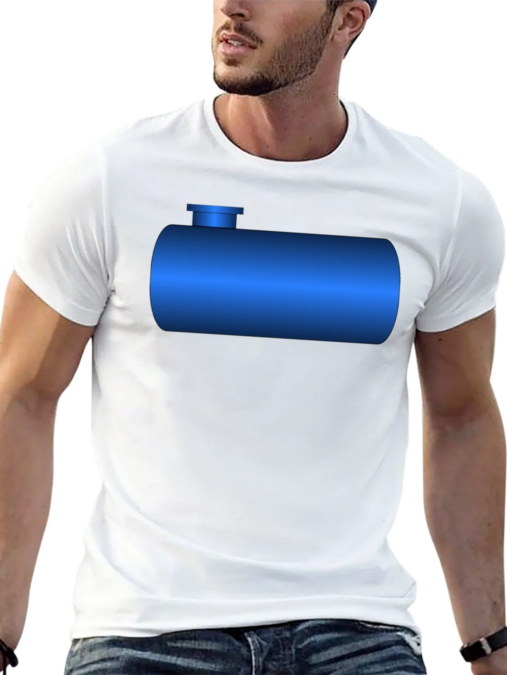 Blue Tank T-Shirt - Novelty Graphic Tee product image 12