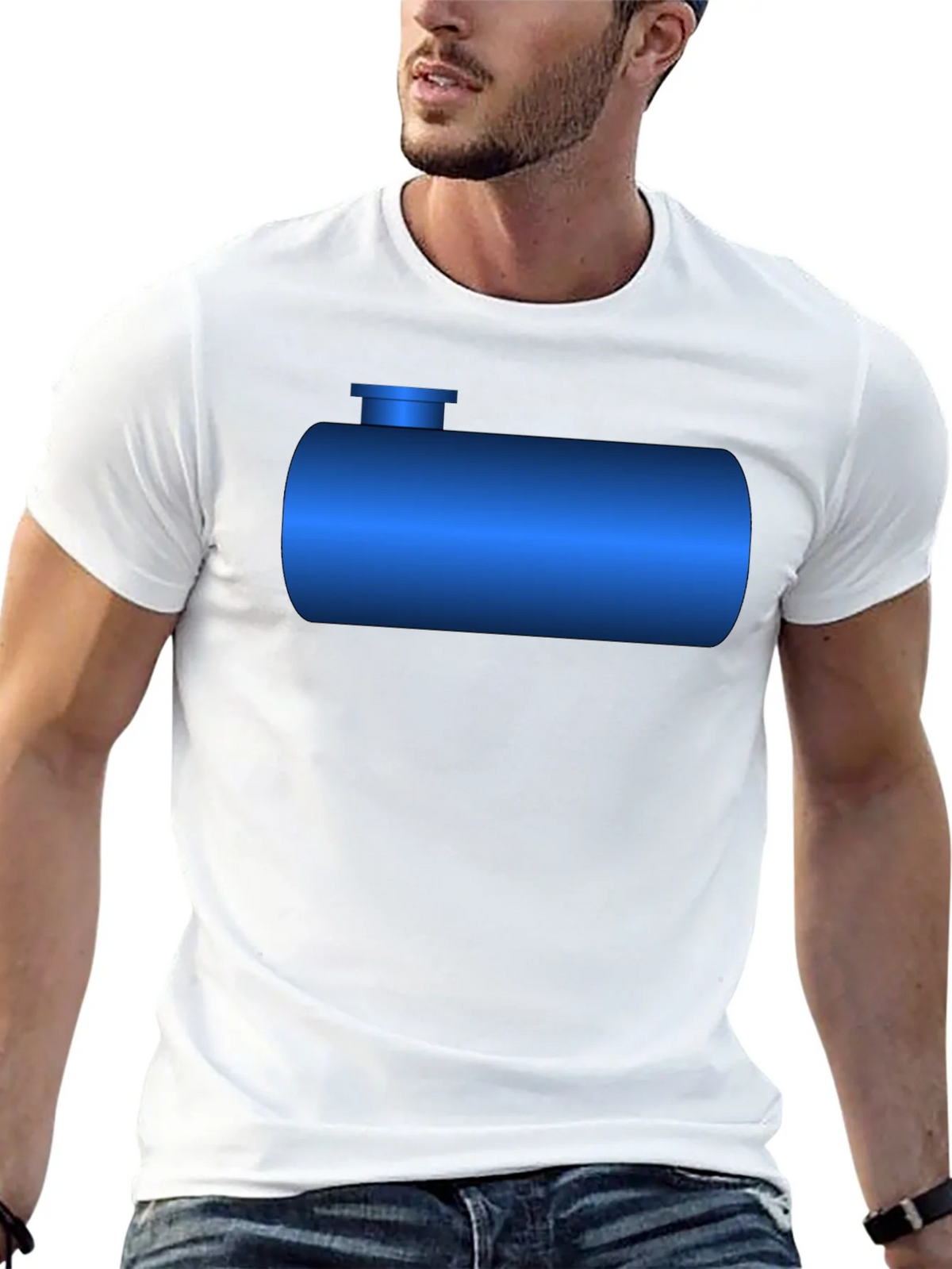 Blue Tank T-Shirt - Novelty Graphic Tee product image 12