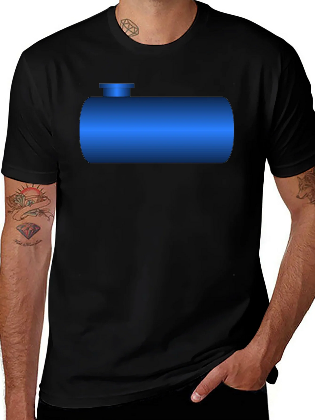Blue Tank T-Shirt - Novelty Graphic Tee product image 1