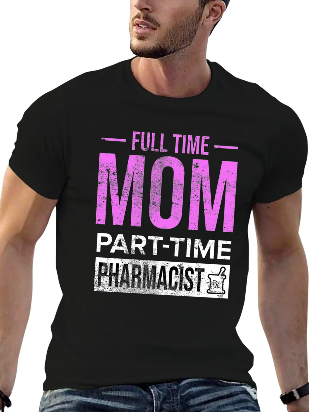 Full Time Mom Part-Time Pharmacist T-Shirt product image 4