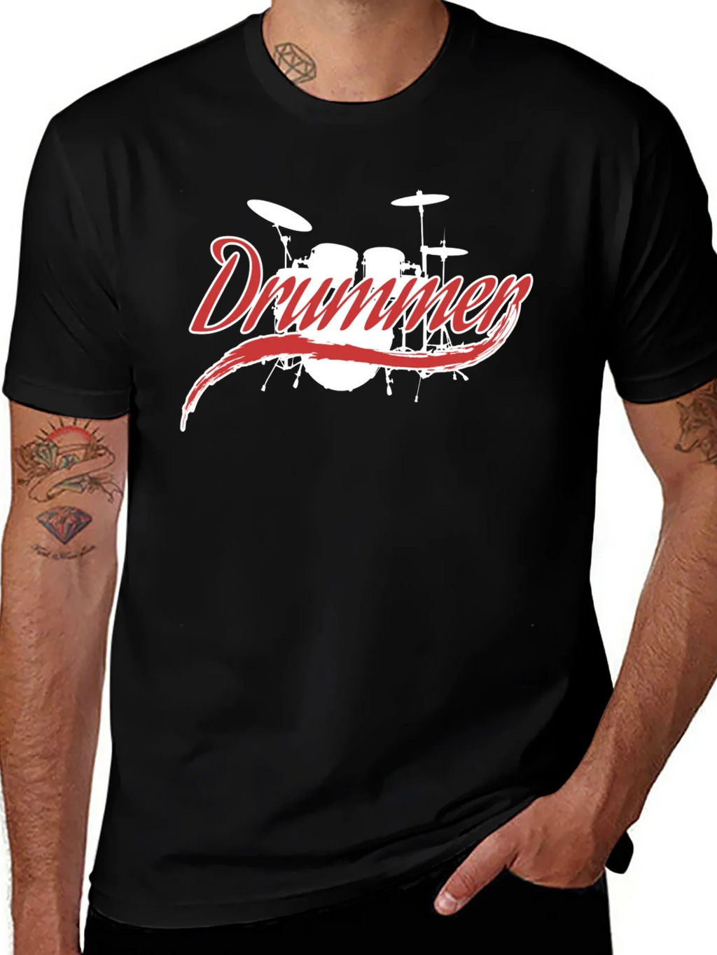 Drummer Graphic Tee - Black product image 1