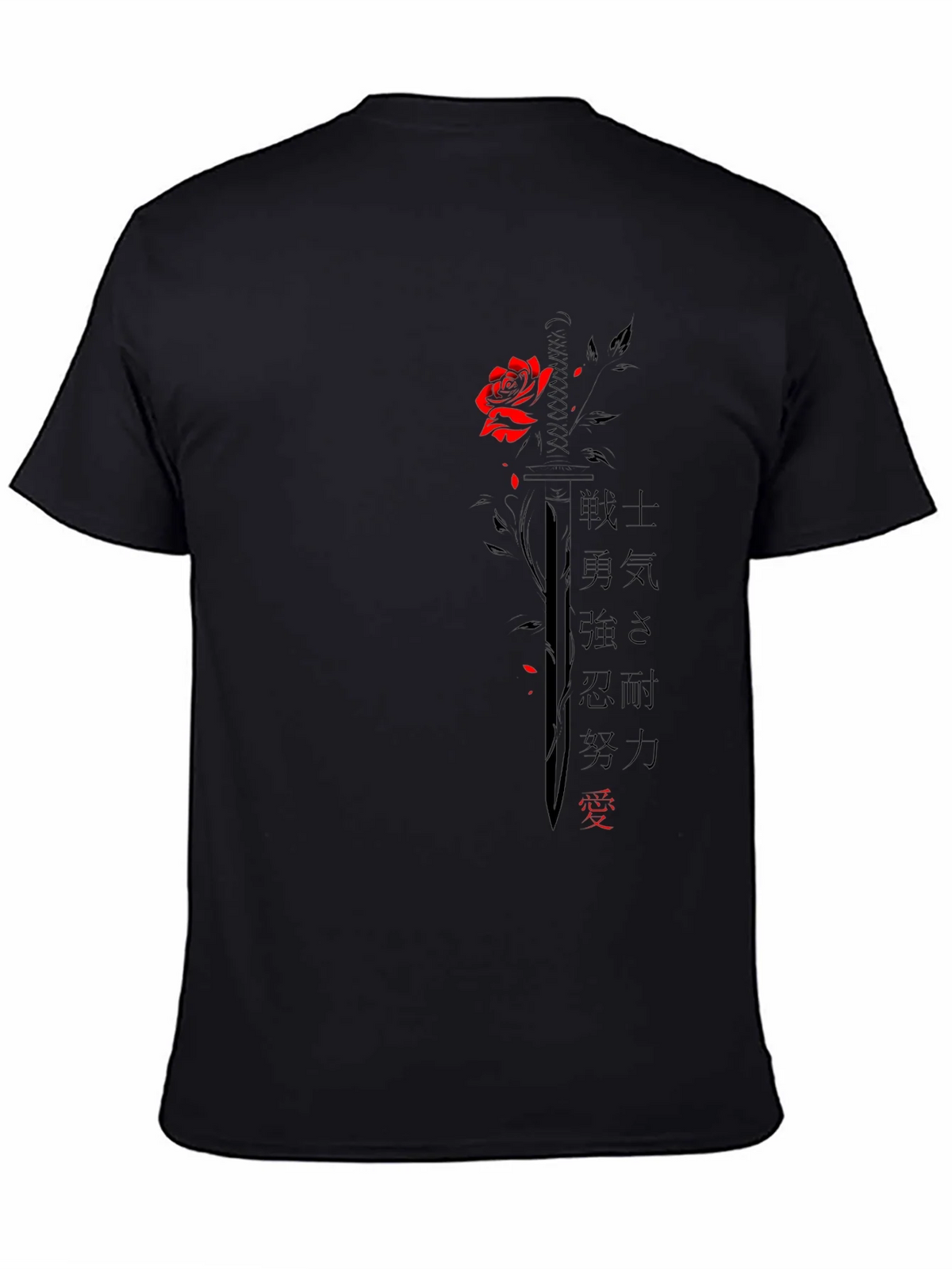 Rose & Sword Graphic T-Shirt - Black product image 4