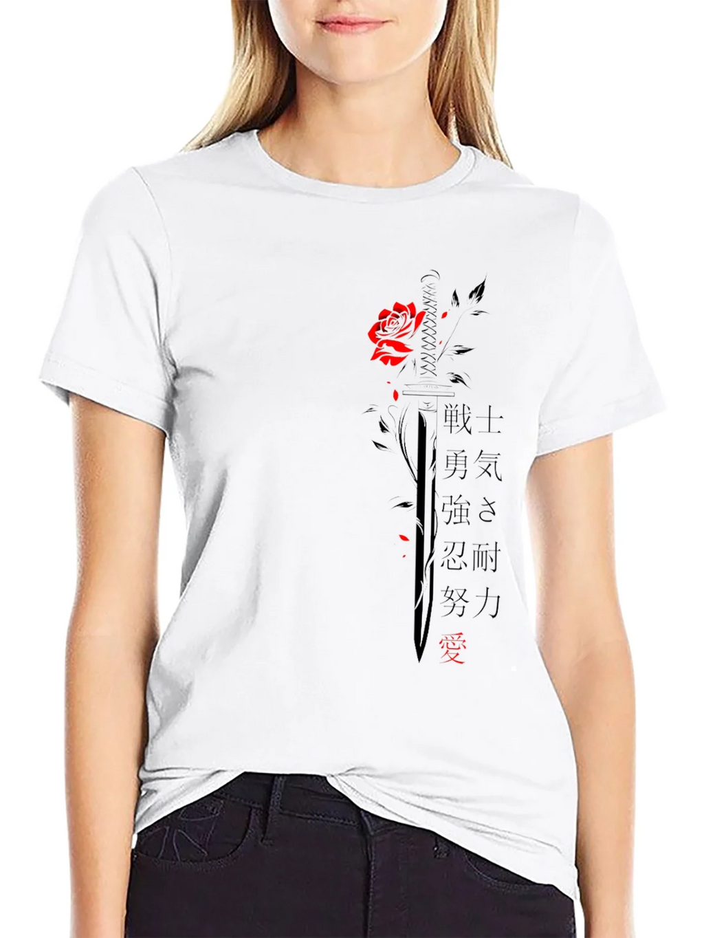 Rose & Sword Graphic T-Shirt - Black product image 8