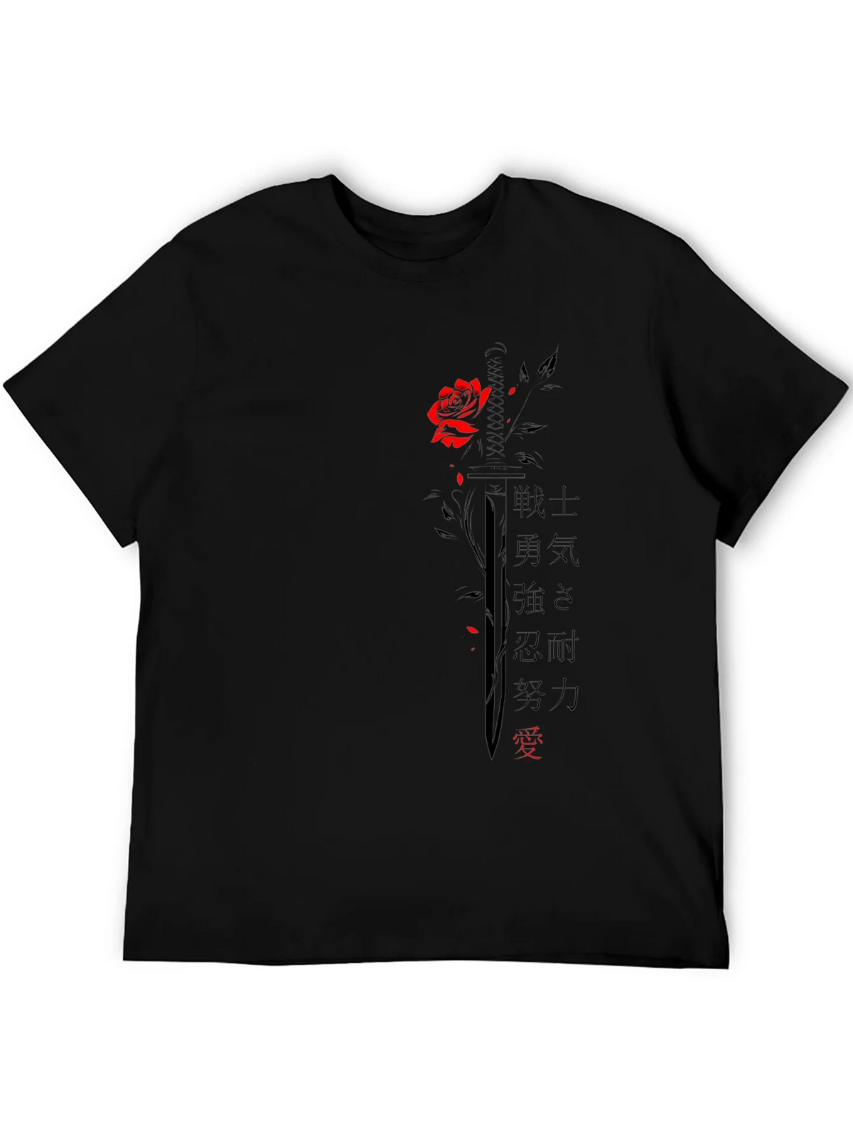 Rose & Sword Graphic T-Shirt - Black product image 5