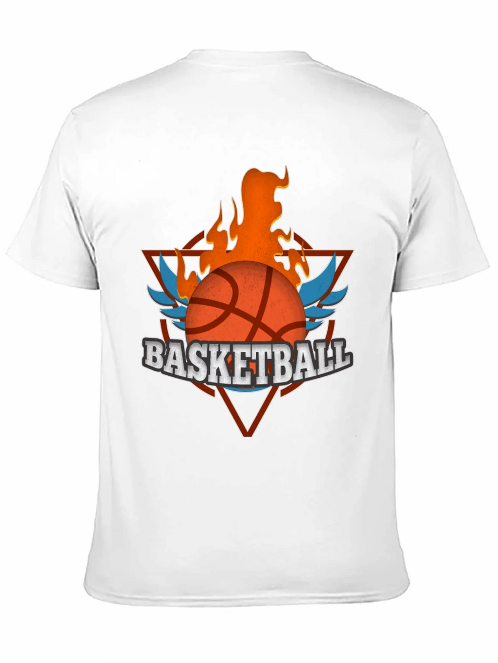 Flaming Basketball Graphic Tee - Black product image 3