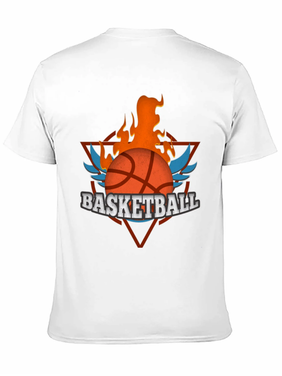 Flaming Basketball Graphic Tee - Black product image 3