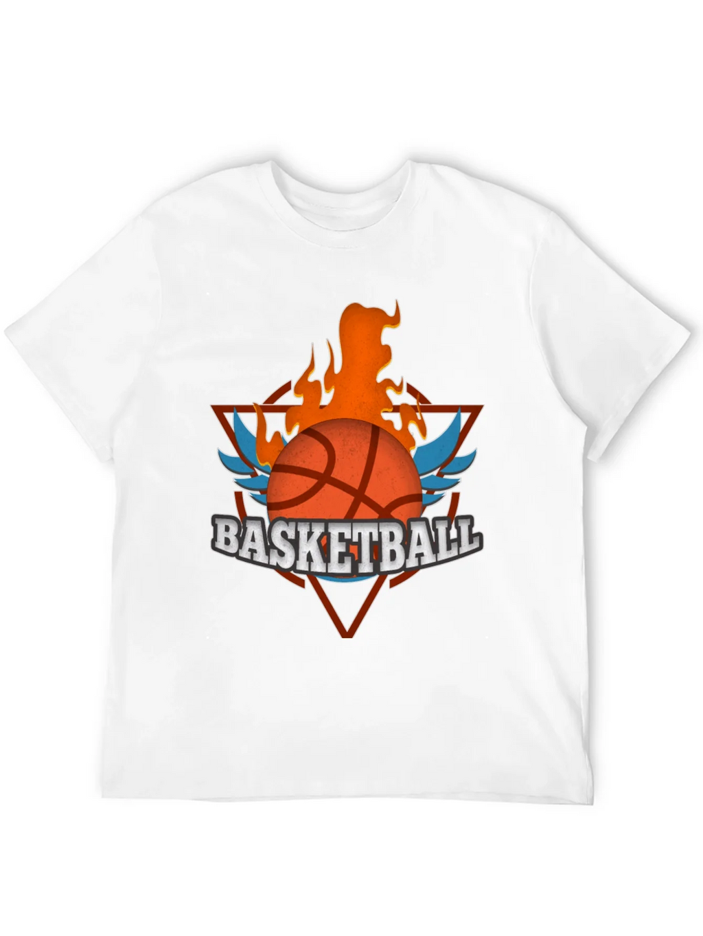 Flaming Basketball Graphic Tee - Black product image 4