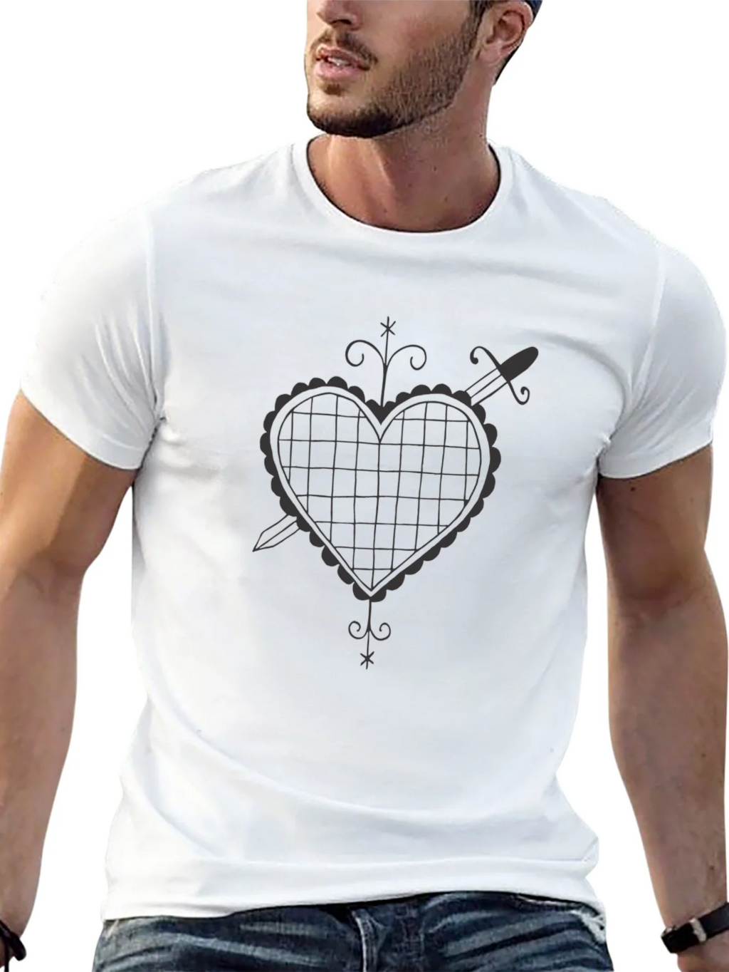 Heart & Dagger Graphic Tee - Mens Black T-Shirt product image 12
