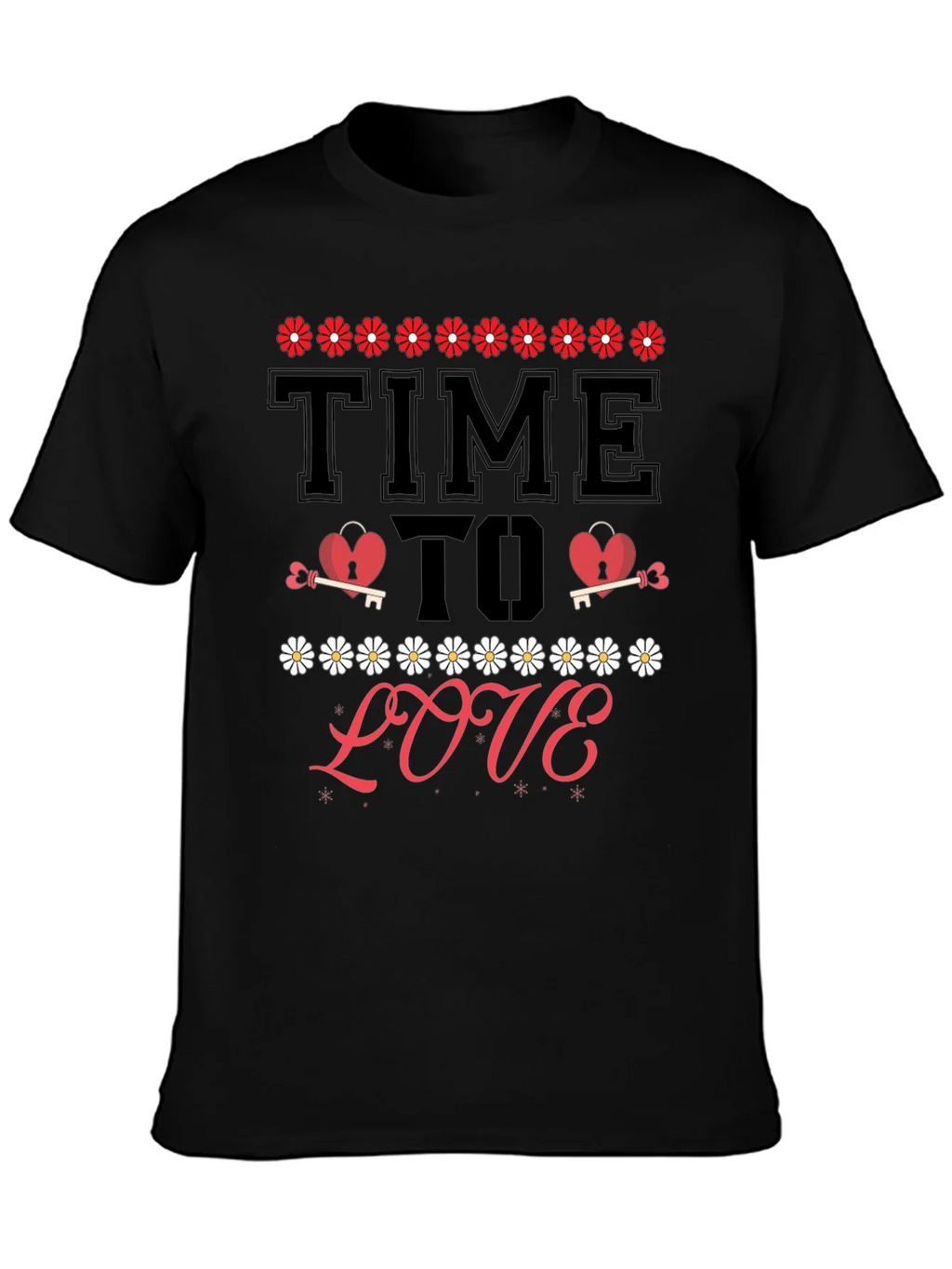 Time to Love T-Shirt - Heart & Key Design product image 3