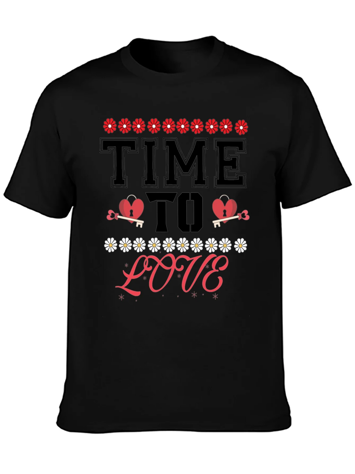 Time to Love T-Shirt - Heart & Key Design product image 3