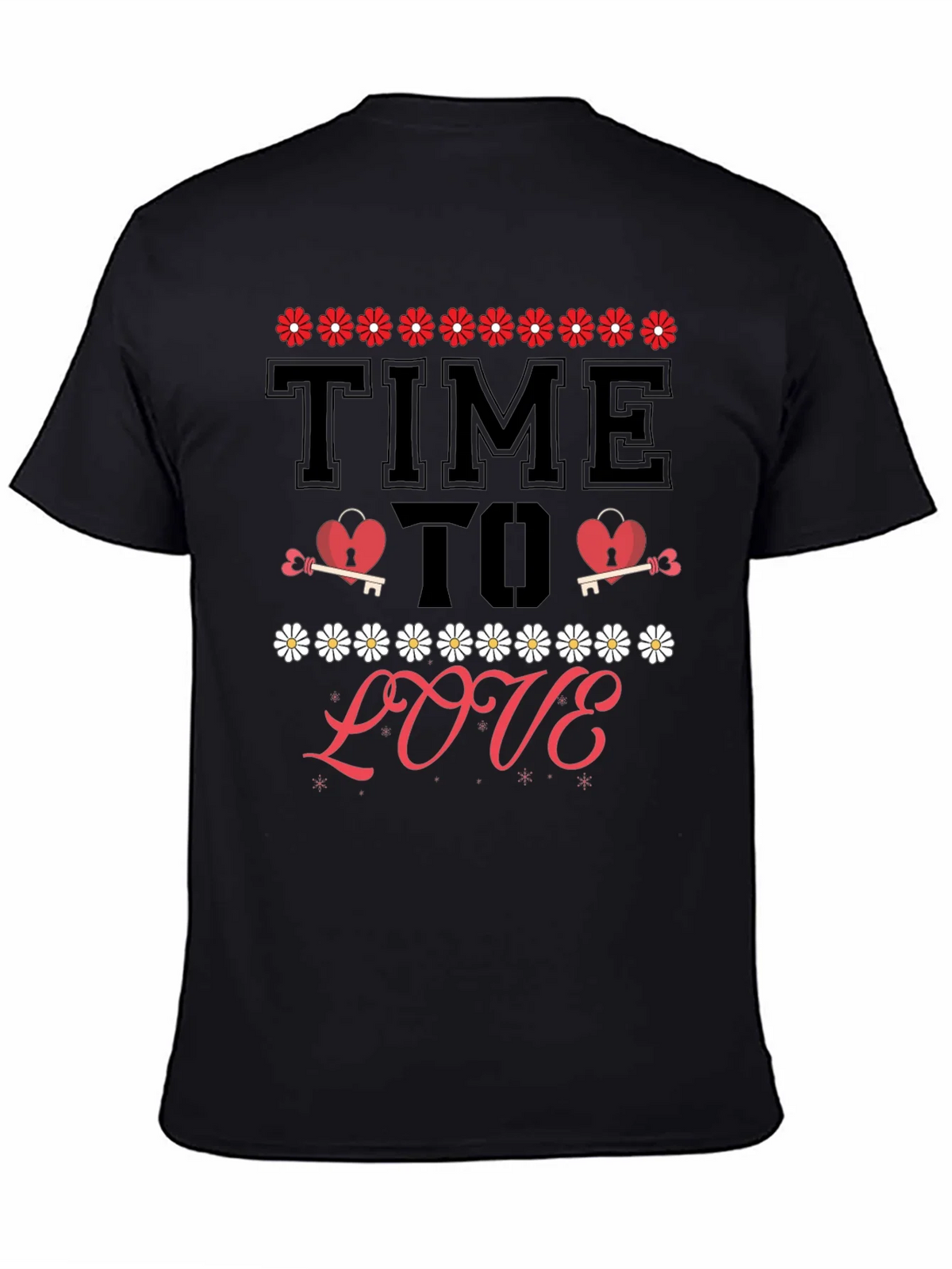 Time to Love T-Shirt - Heart & Key Design product image 4